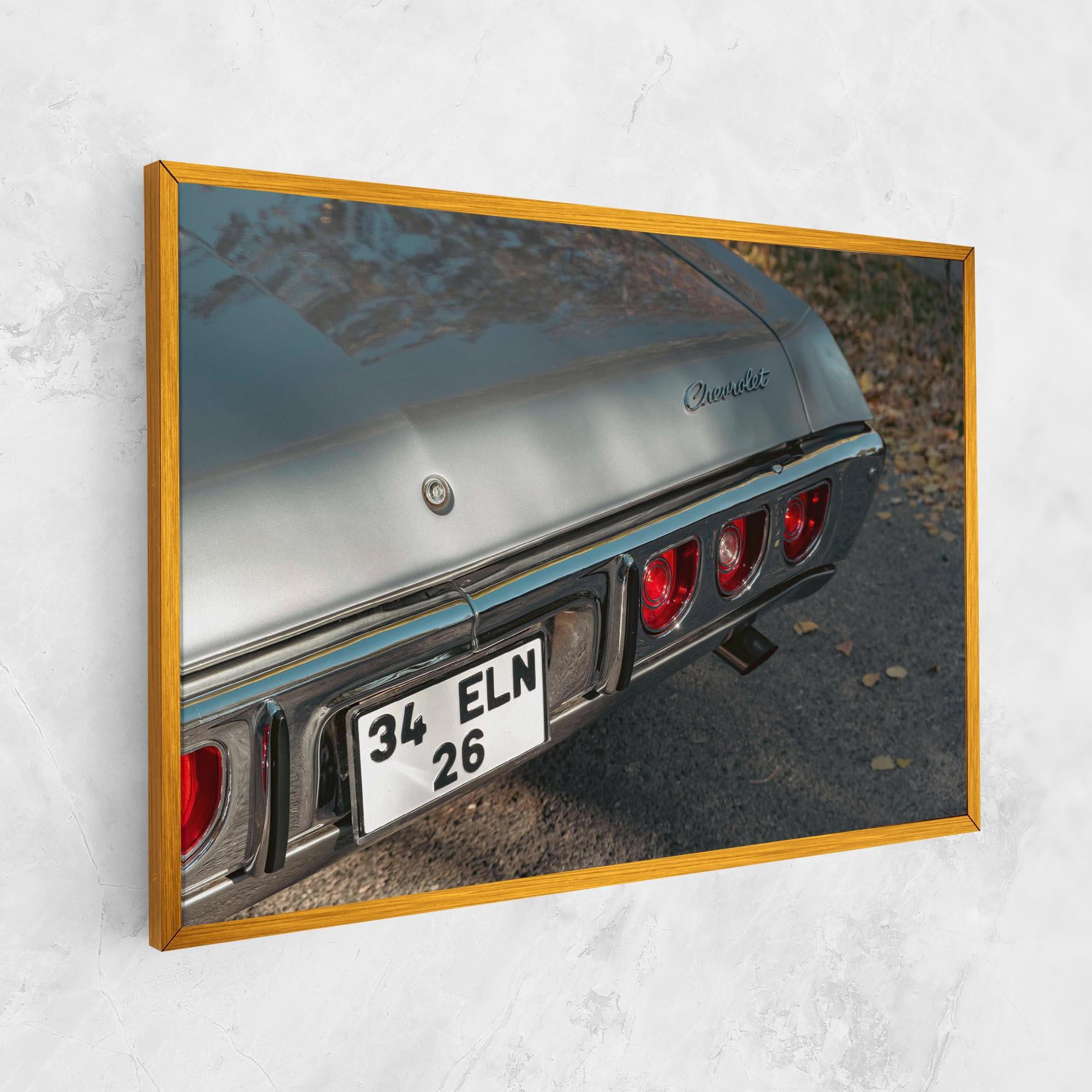 Tablou Canvas Old Grey Car mockup 1