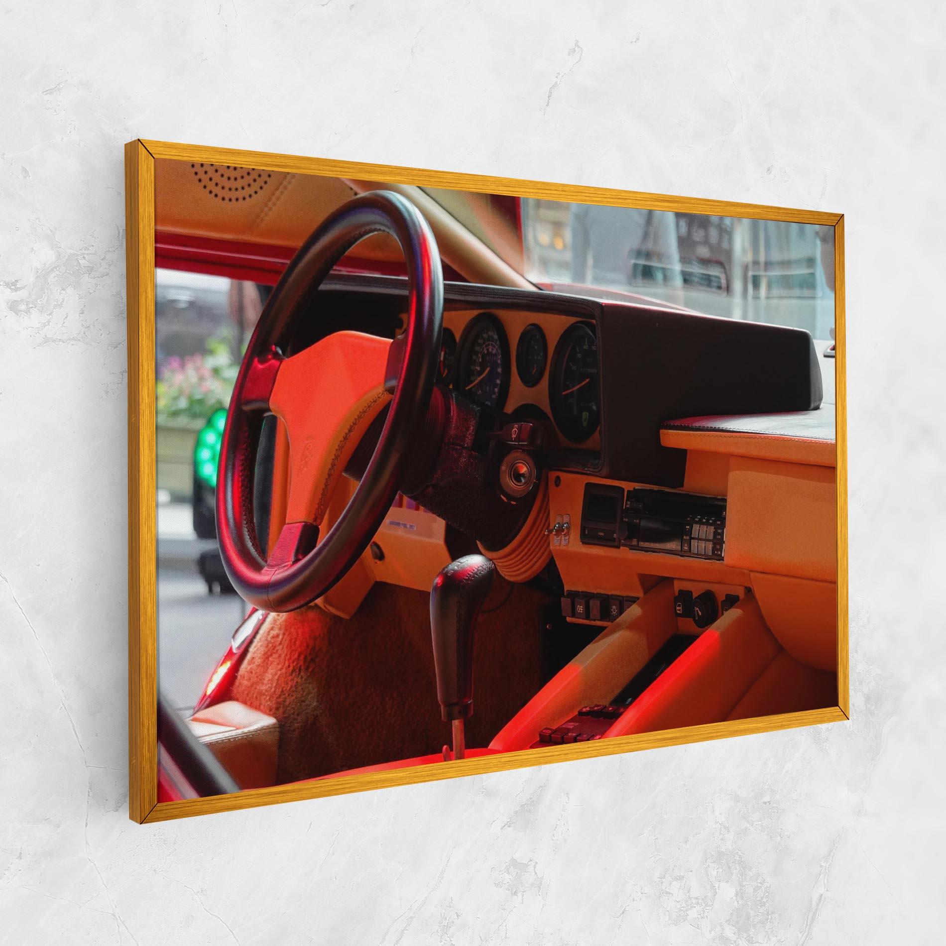 Tablou Canvas Orange Black Car mockup 1