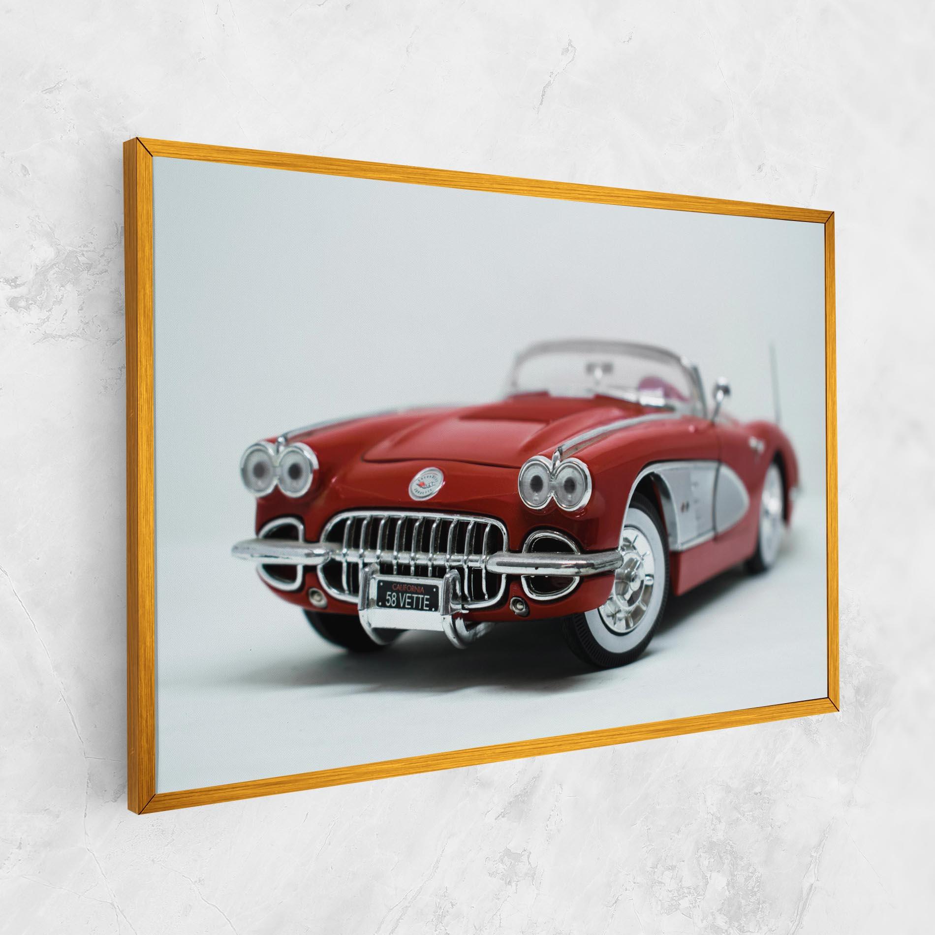 Tablou Canvas Vintage Red Car mockup 1