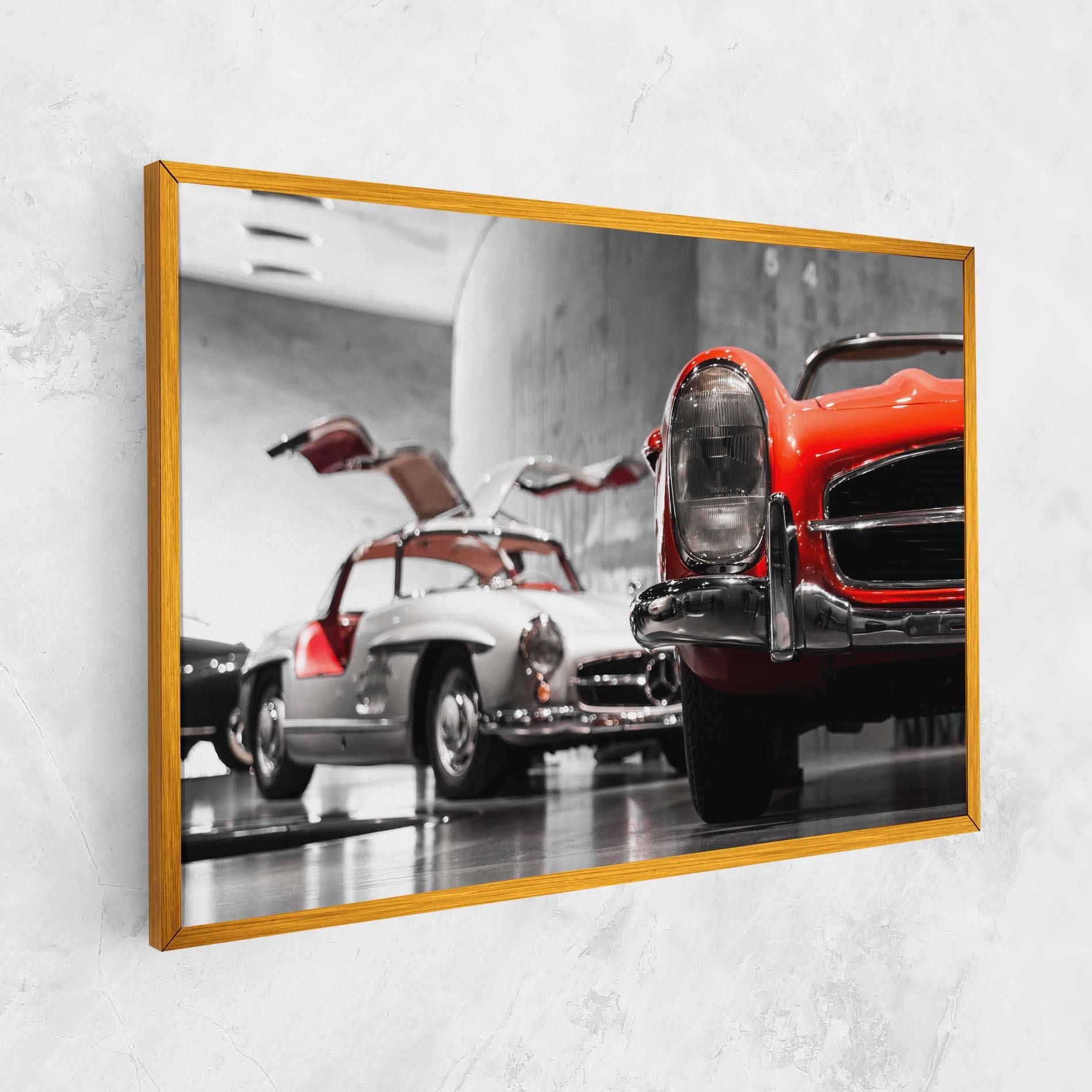 Tablou Canvas Vintage Red White mockup 1