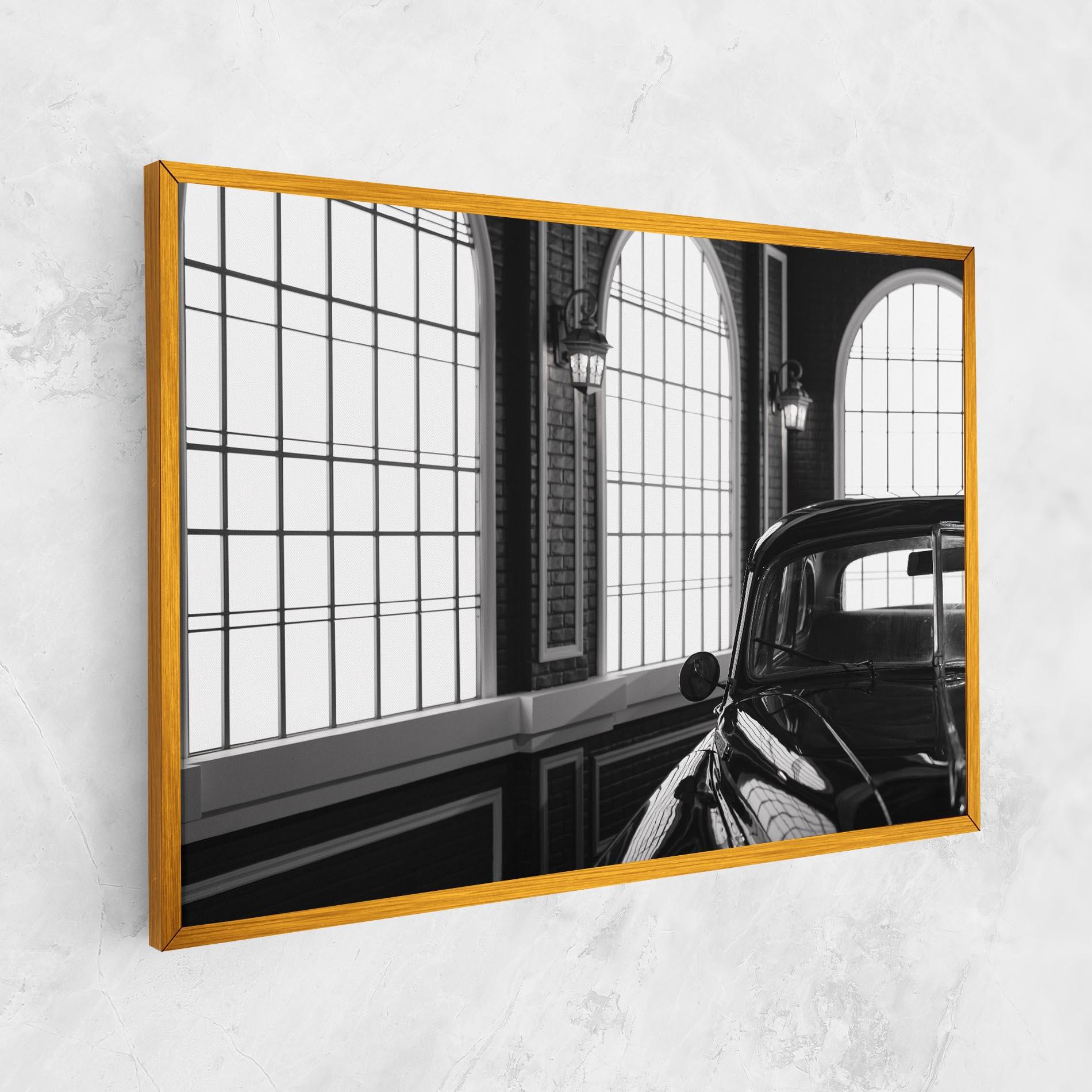Tablou Canvas Window Old Car mockup 1