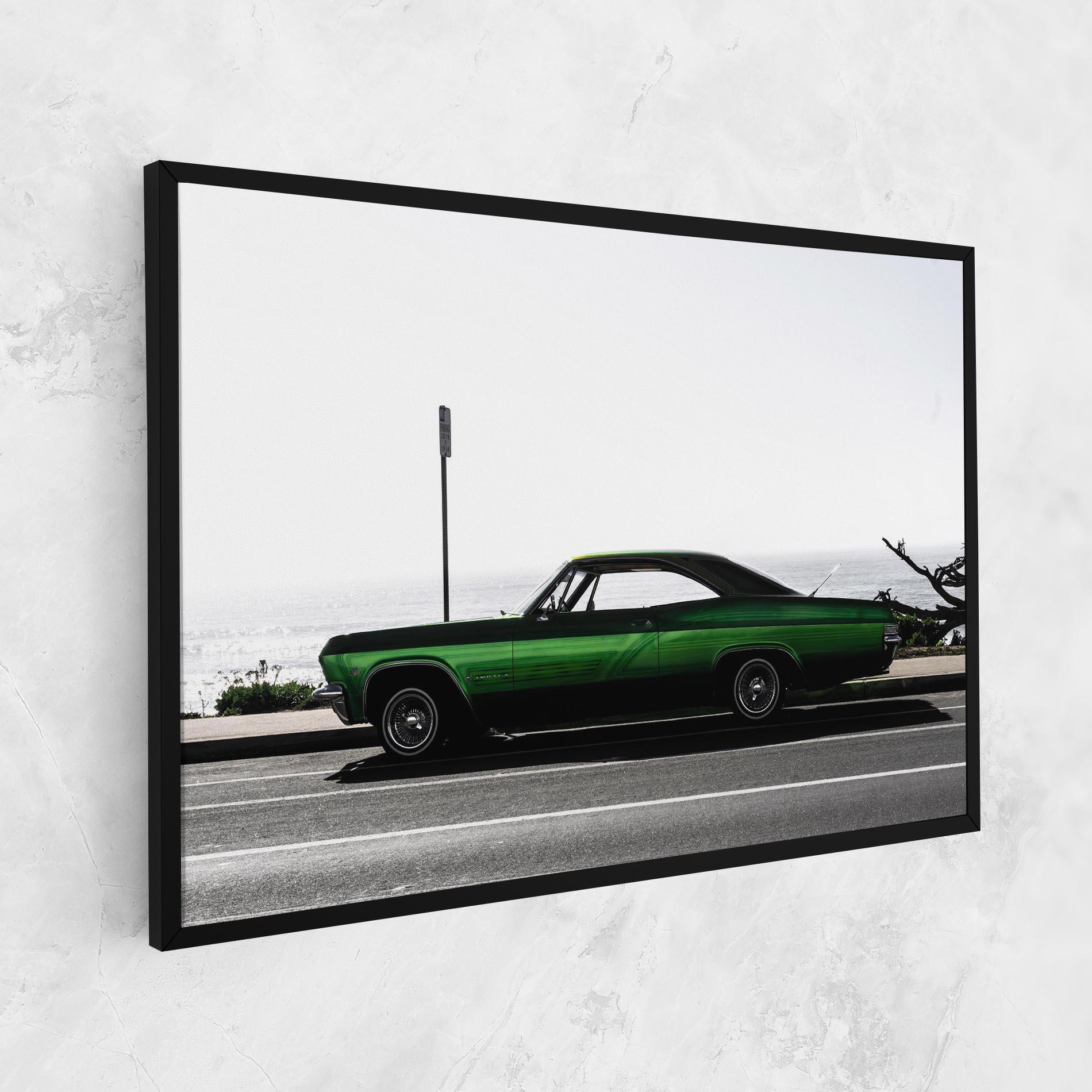 Tablou Canvas Nice Green Car mockup 1