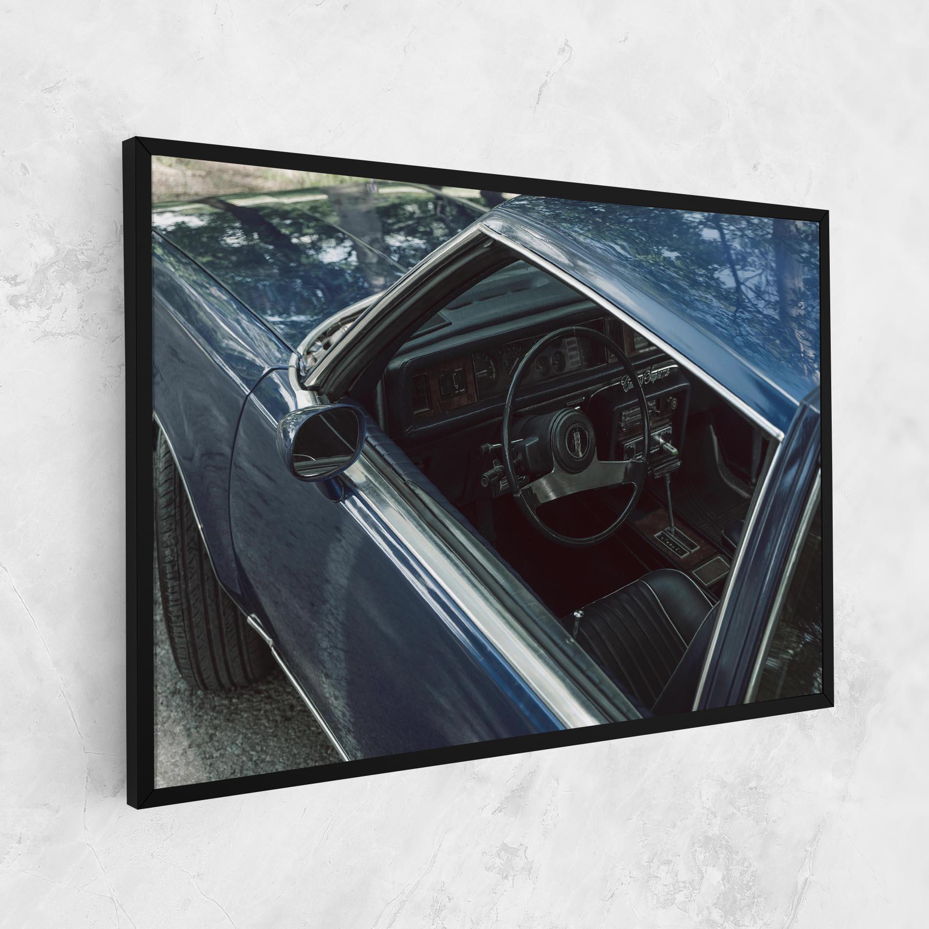 Tablou Canvas Old Blue Car mockup 1