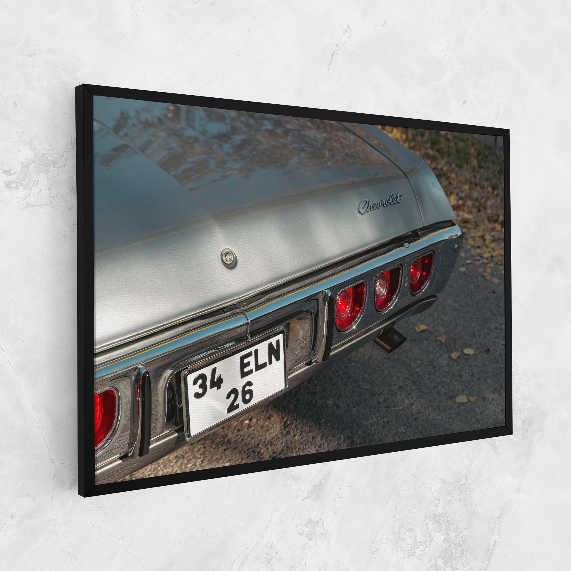 Tablou Canvas Old Grey Car mockup 1