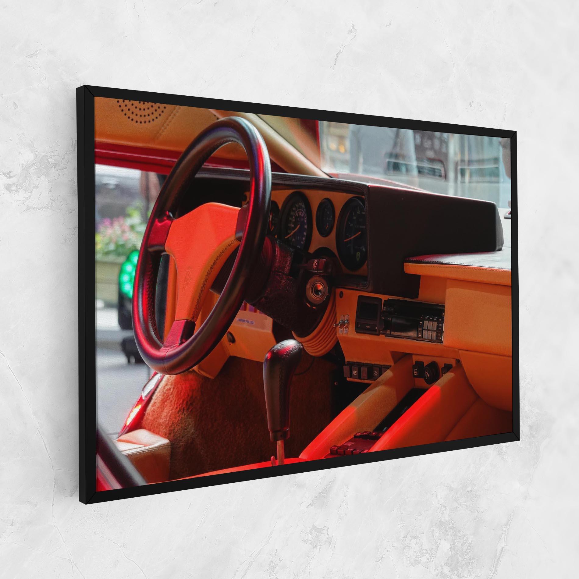 Tablou Canvas Orange Black Car mockup 1