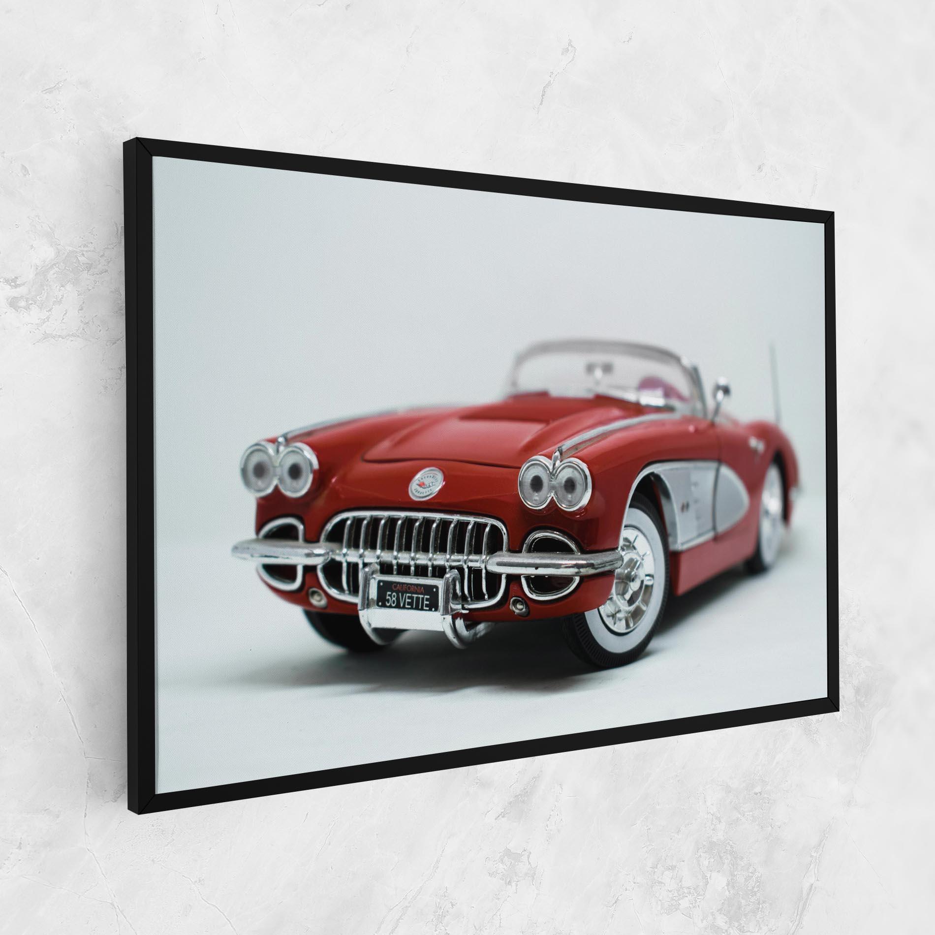 Tablou Canvas Vintage Red Car mockup 1