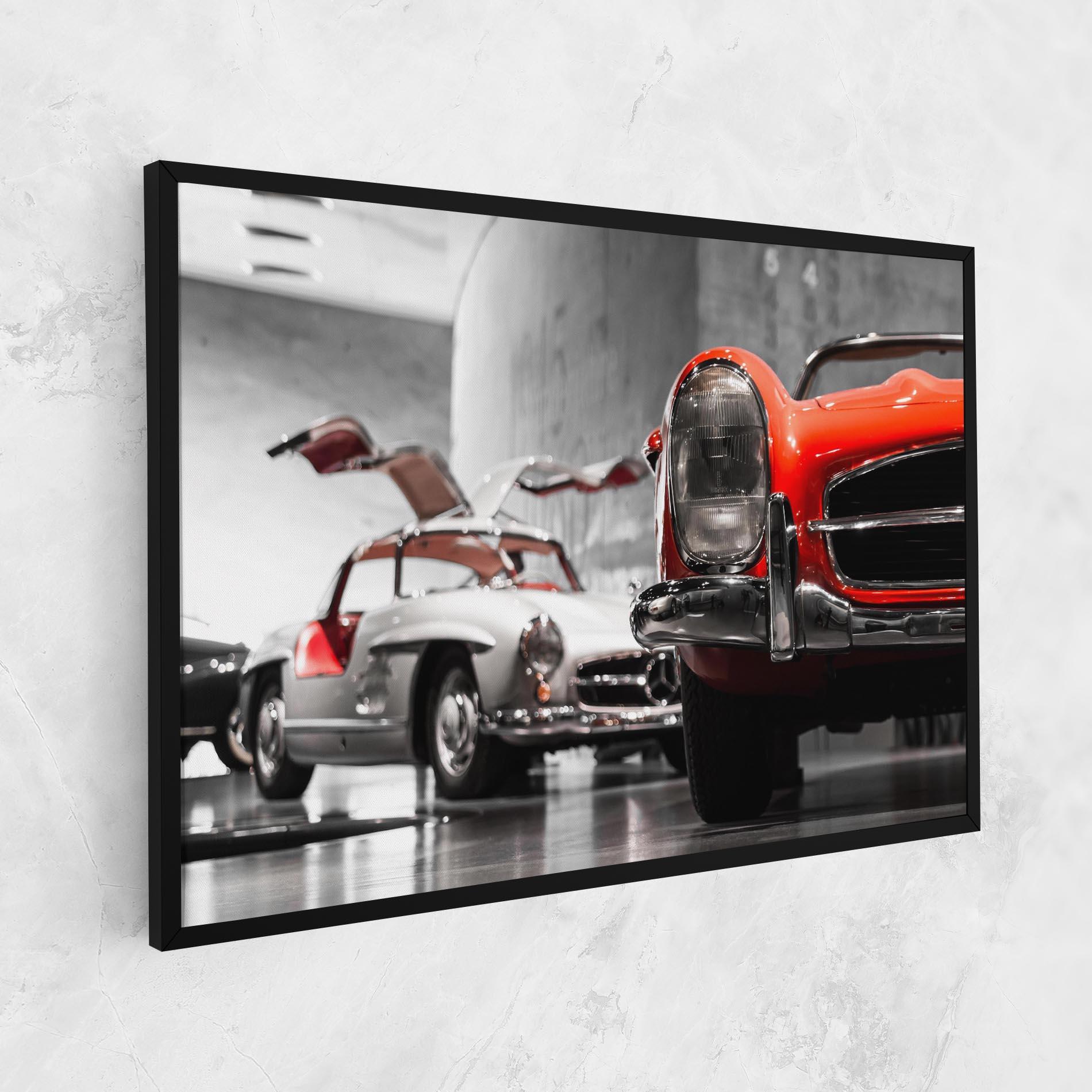 Tablou Canvas Vintage Red White mockup 1