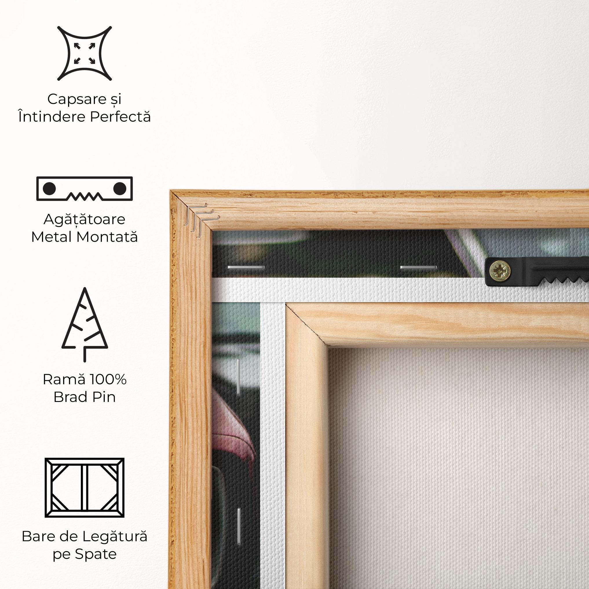 Tablou Canvas Dark Vintage Red mockup 5