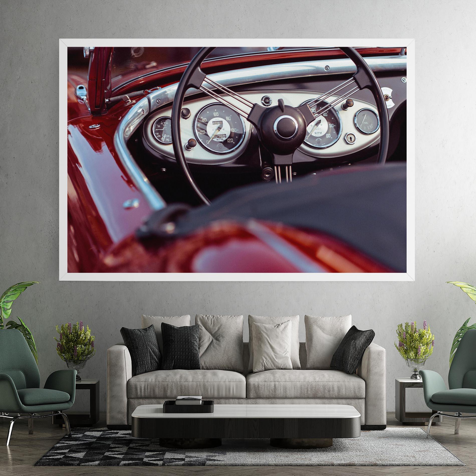 Tablou Canvas Classic Red Car mockup 7