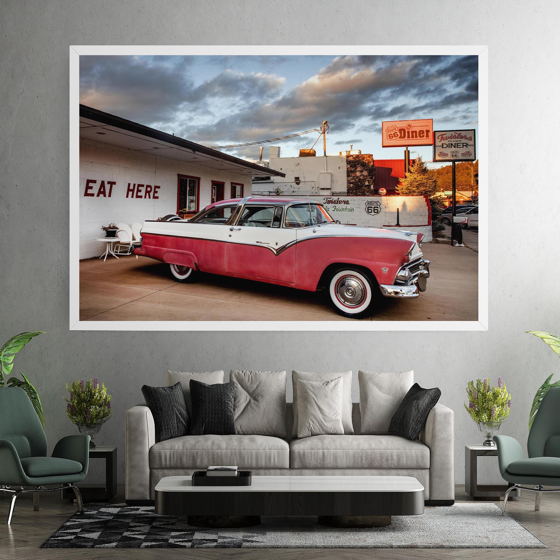 Tablou Canvas Cloud Old Car mockup 7