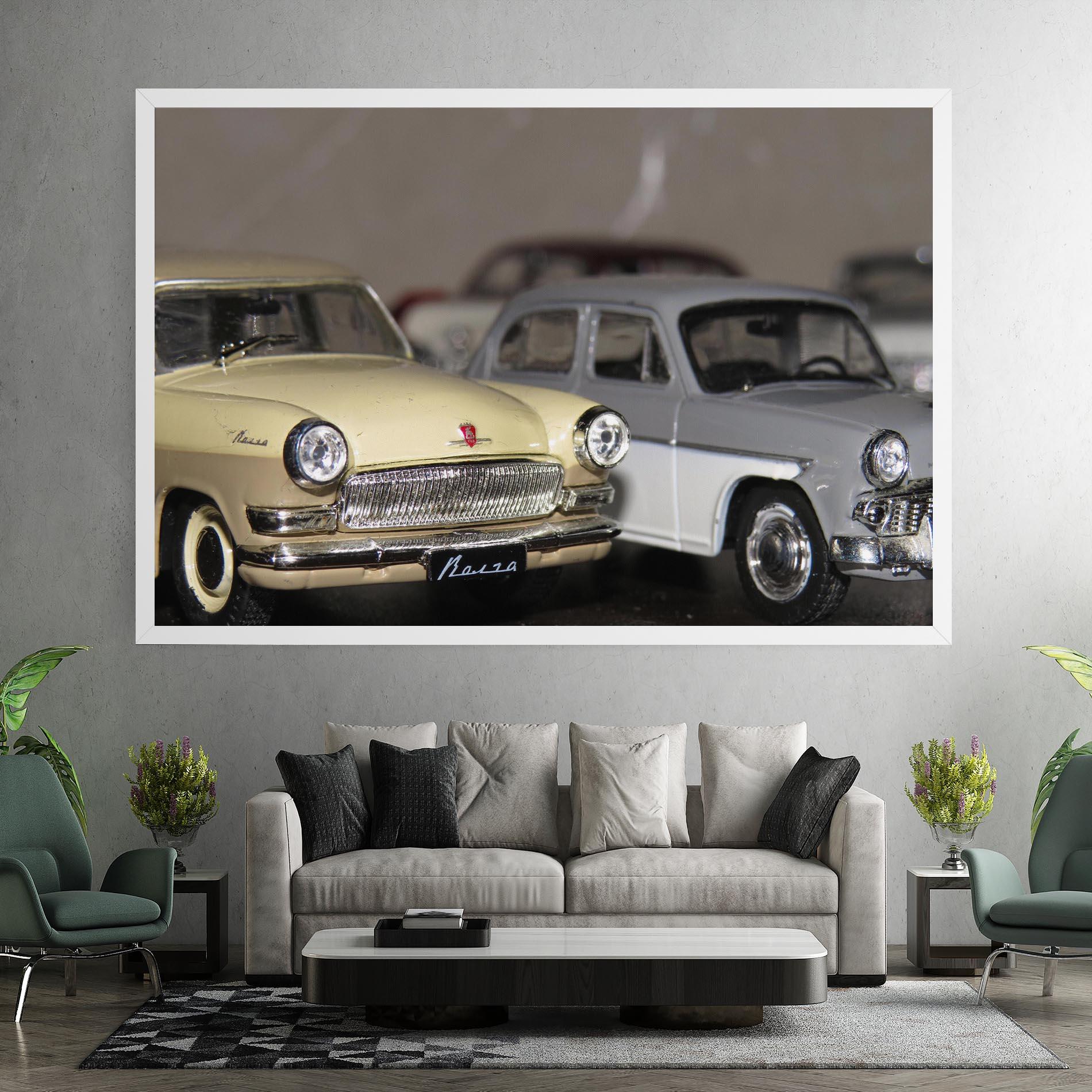 Tablou Canvas Cream Grey Car mockup 7