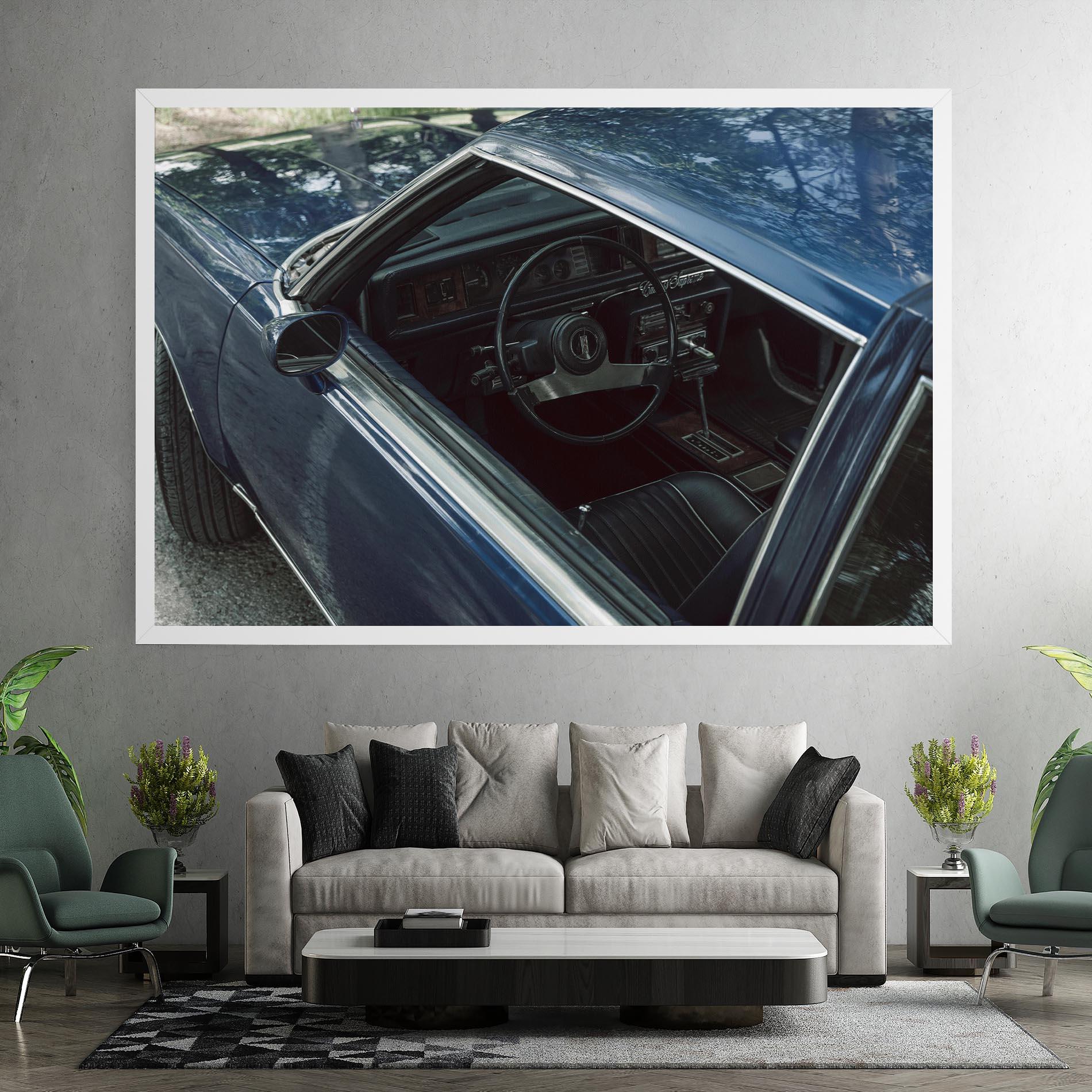 Tablou Canvas Old Blue Car mockup 7