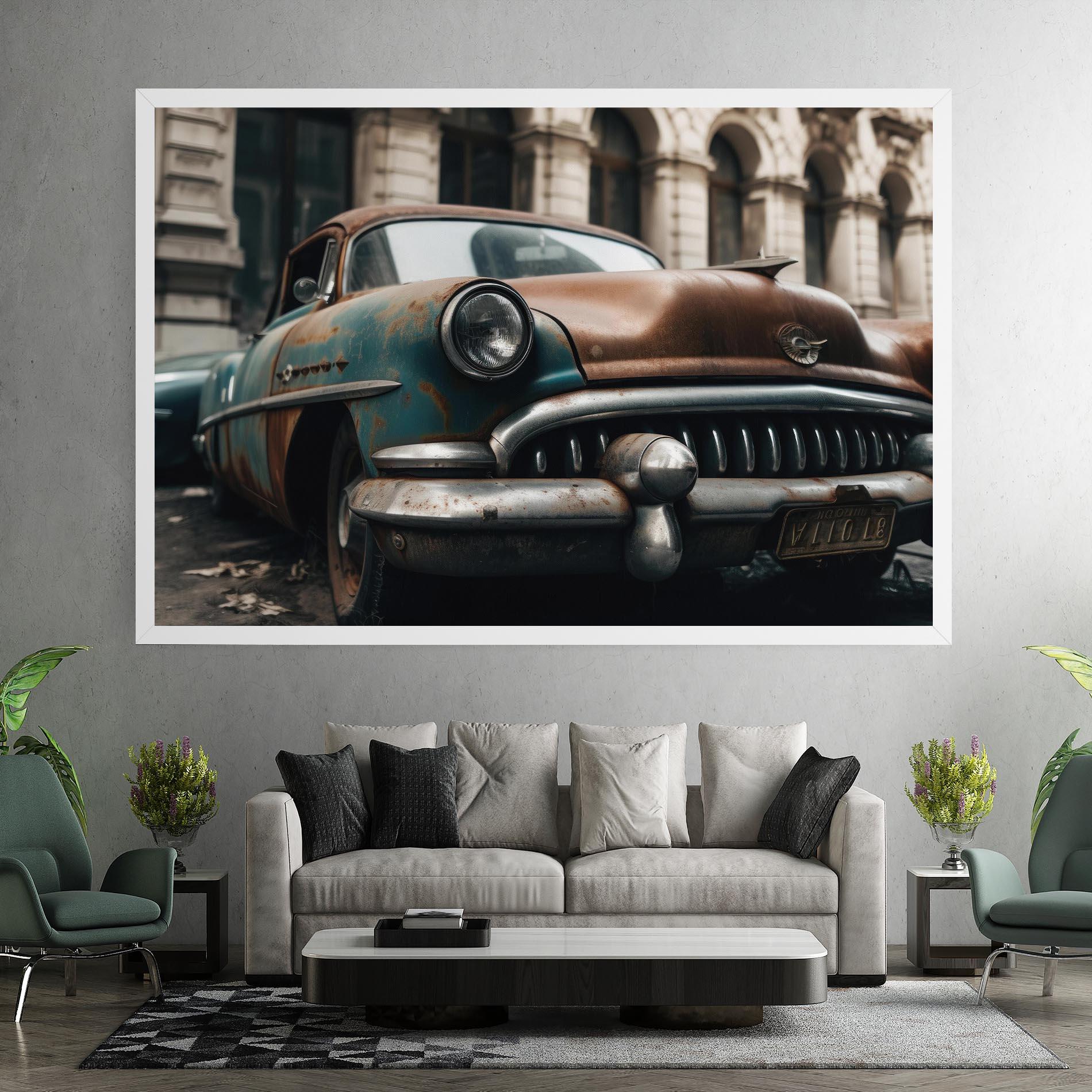 Tablou Canvas Old Brown Car mockup 7