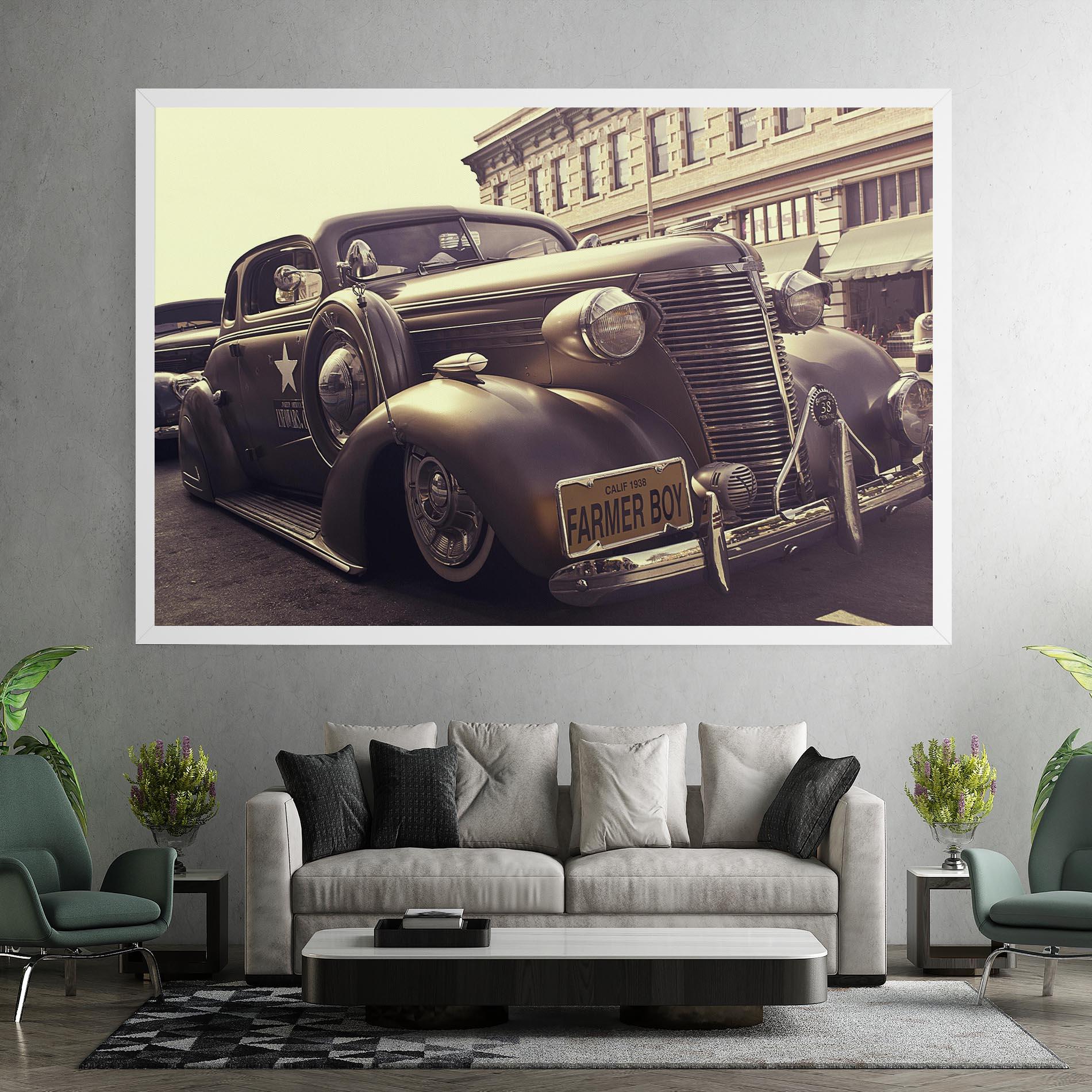 Tablou Canvas Old Classic Car mockup 7