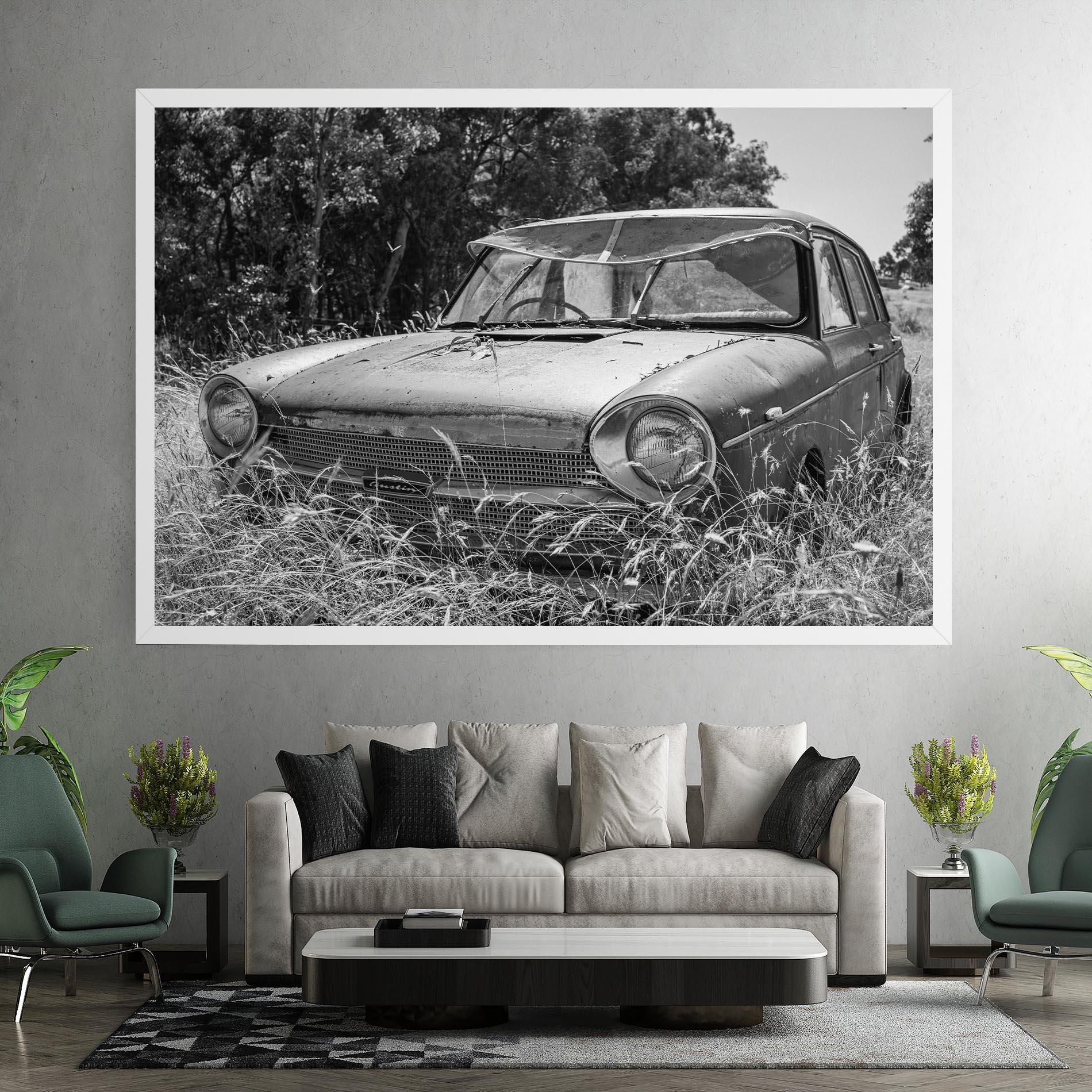 Tablou Canvas Old Field Car mockup 7