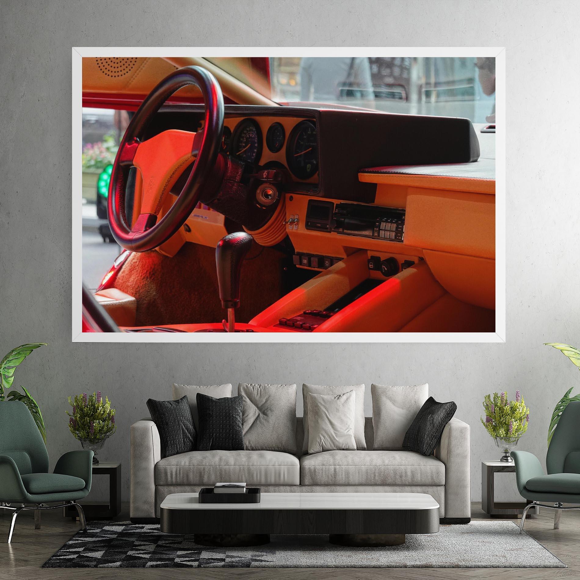 Tablou Canvas Orange Black Car mockup 7