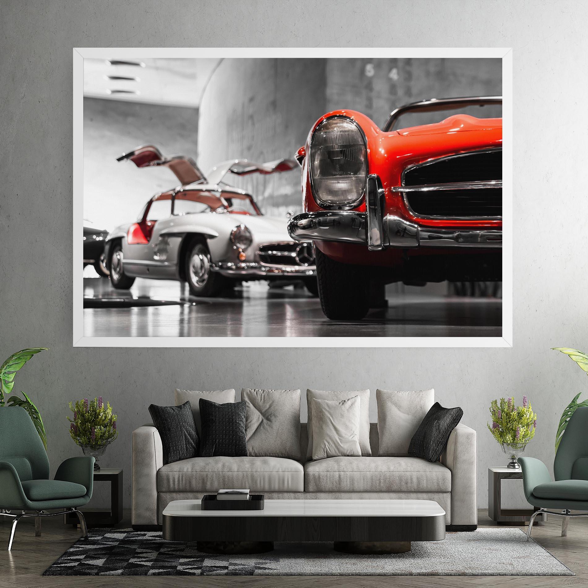 Tablou Canvas Vintage Red White mockup 7