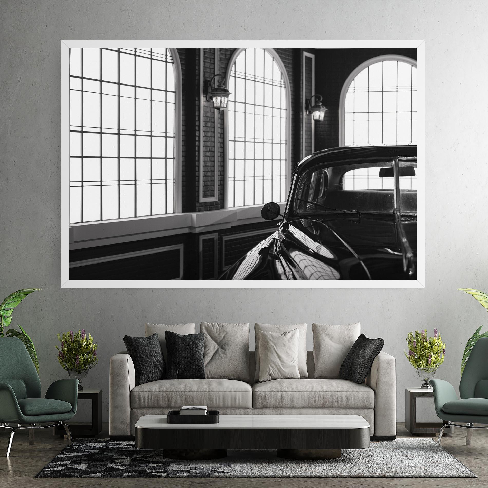 Tablou Canvas Window Old Car mockup 7