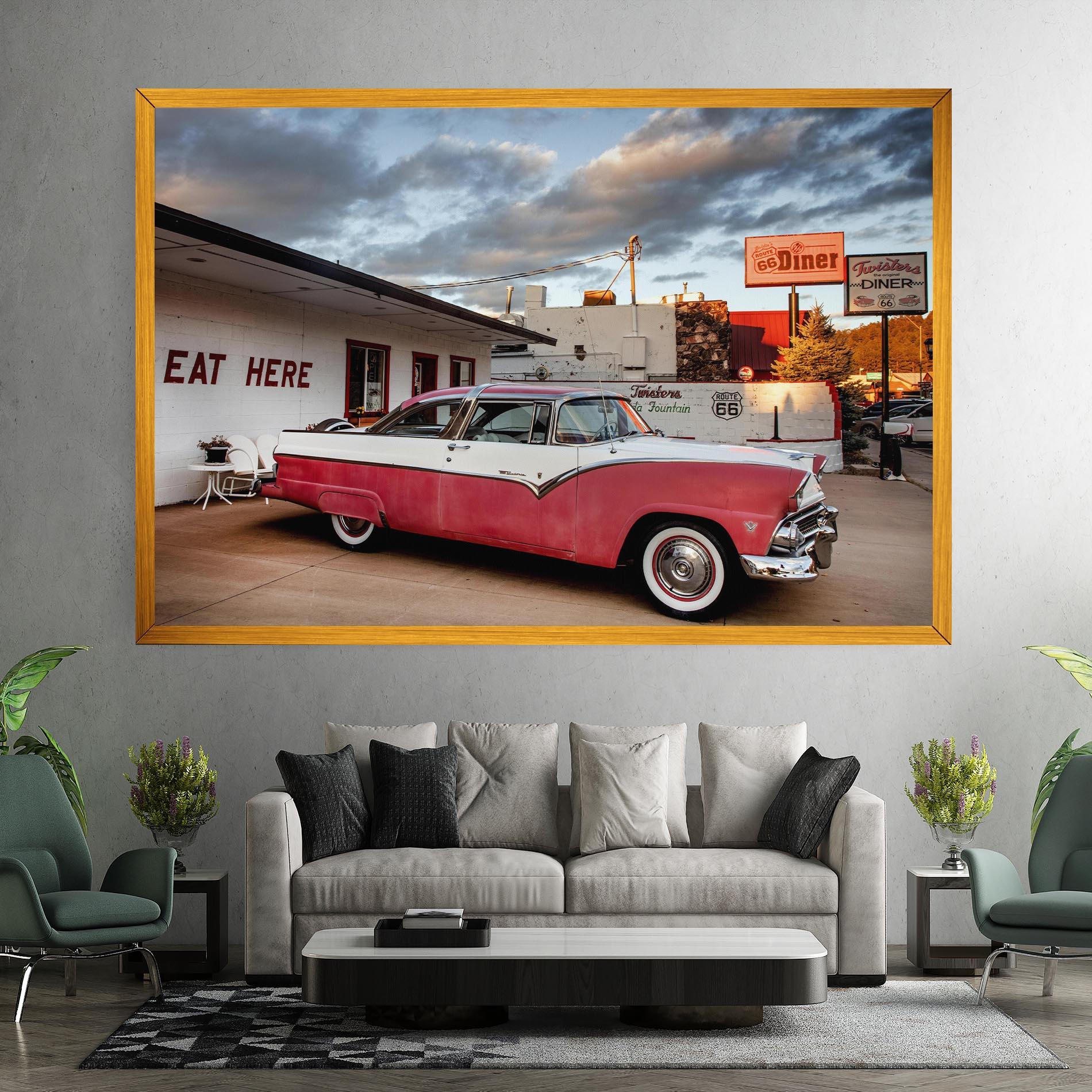 Tablou Canvas Cloud Old Car mockup 7