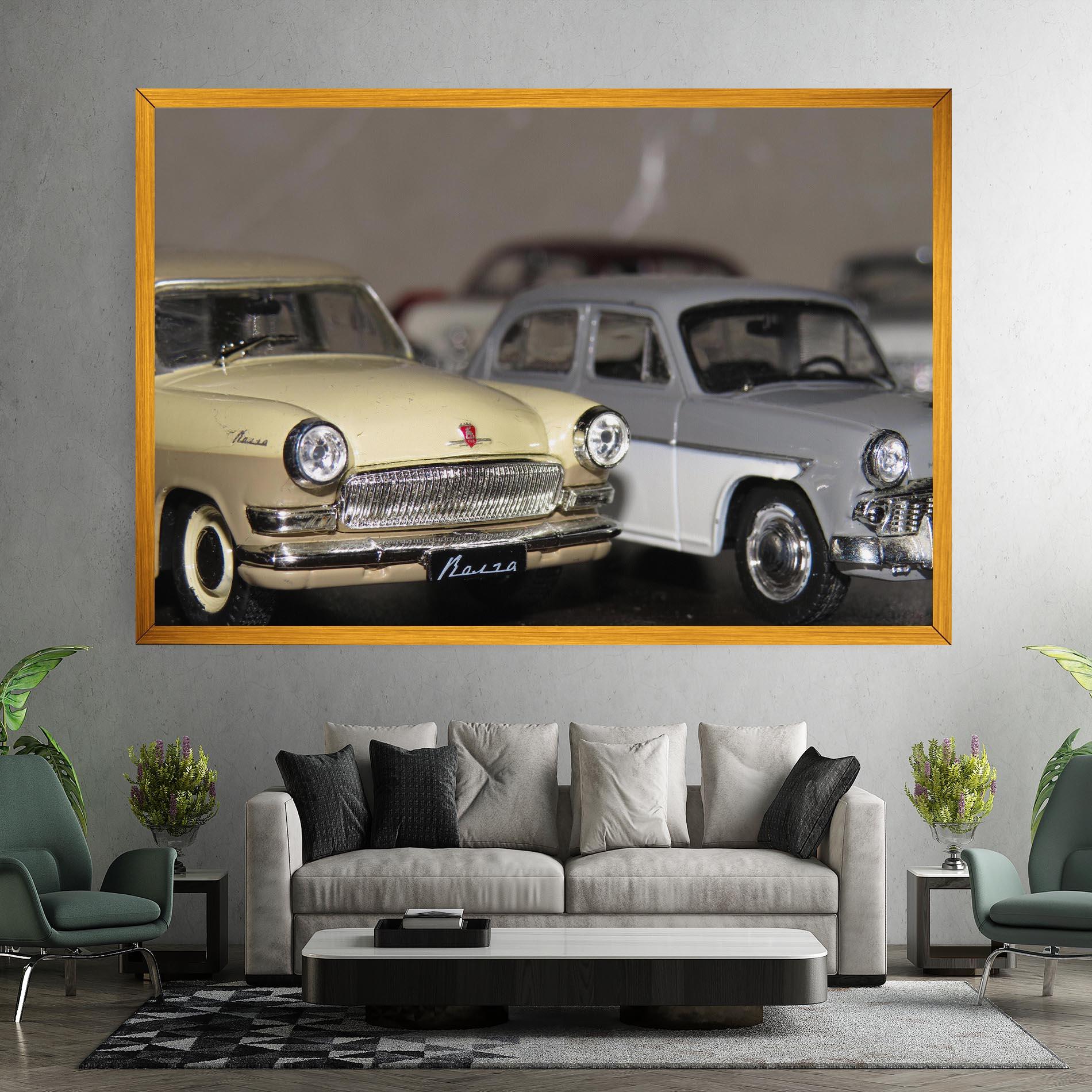 Tablou Canvas Cream Grey Car mockup 7