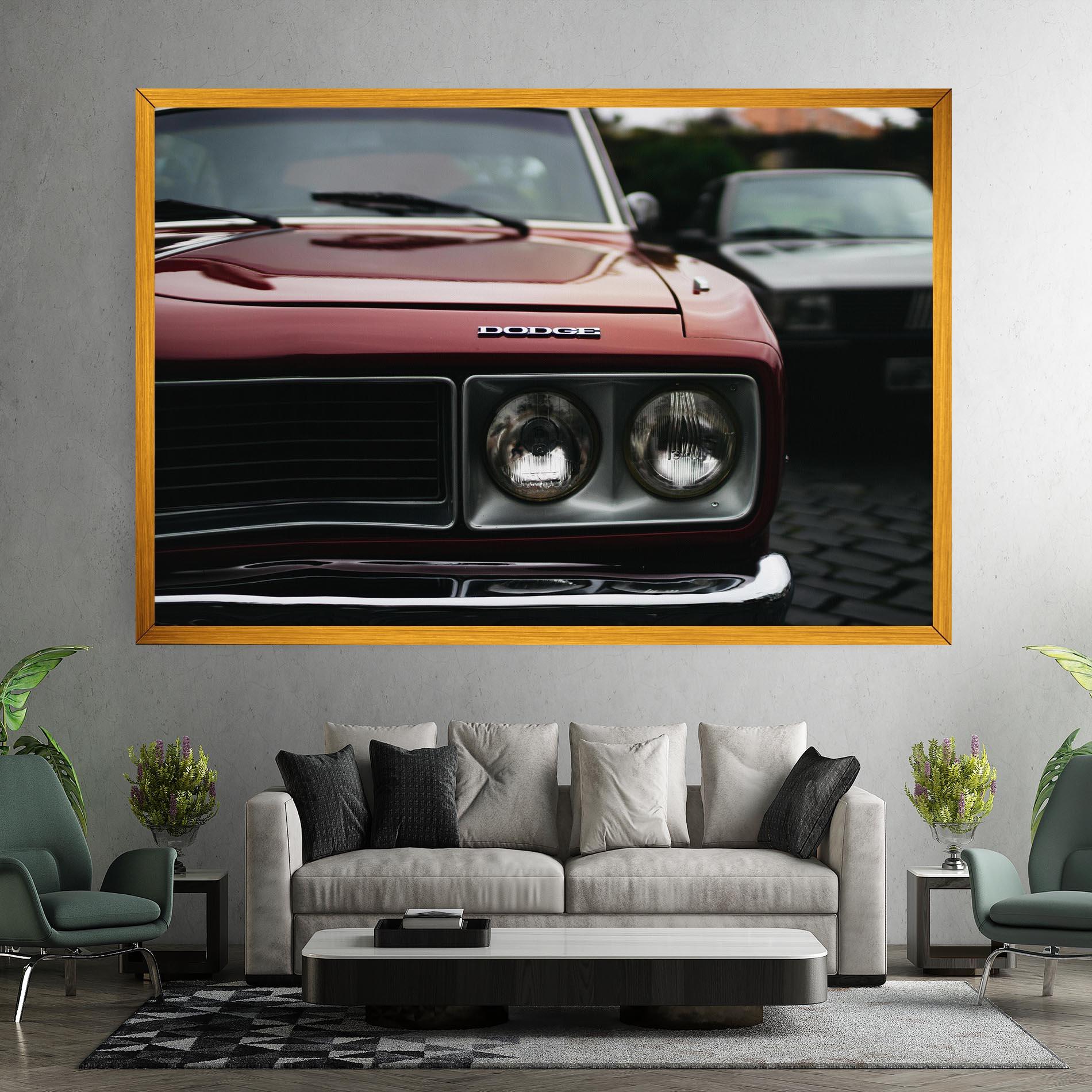 Tablou Canvas Dark Vintage Red mockup 7