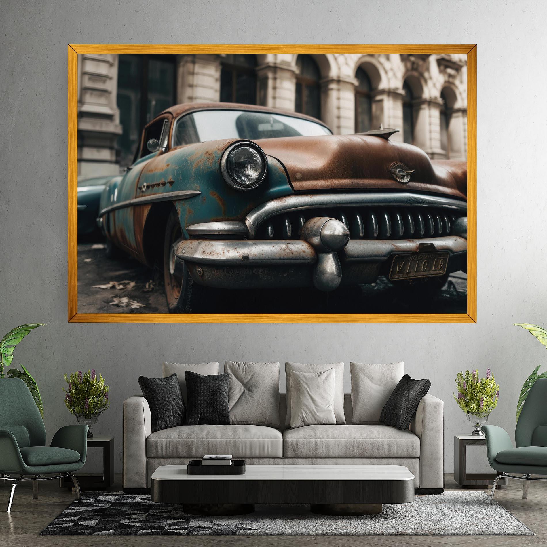 Tablou Canvas Old Brown Car mockup 7