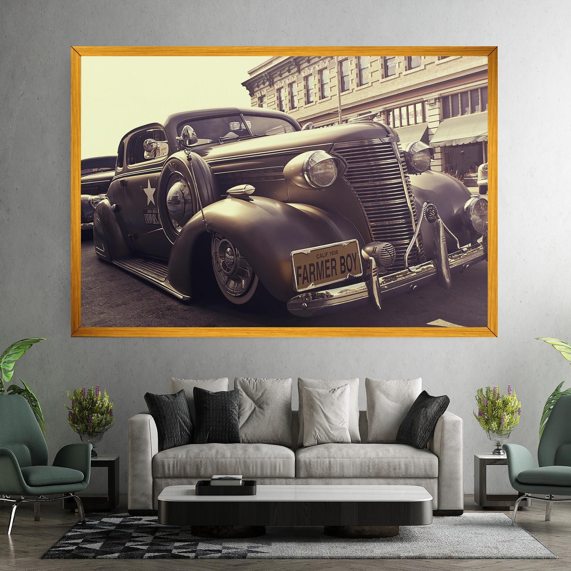 Tablou Canvas Old Classic Car mockup 7