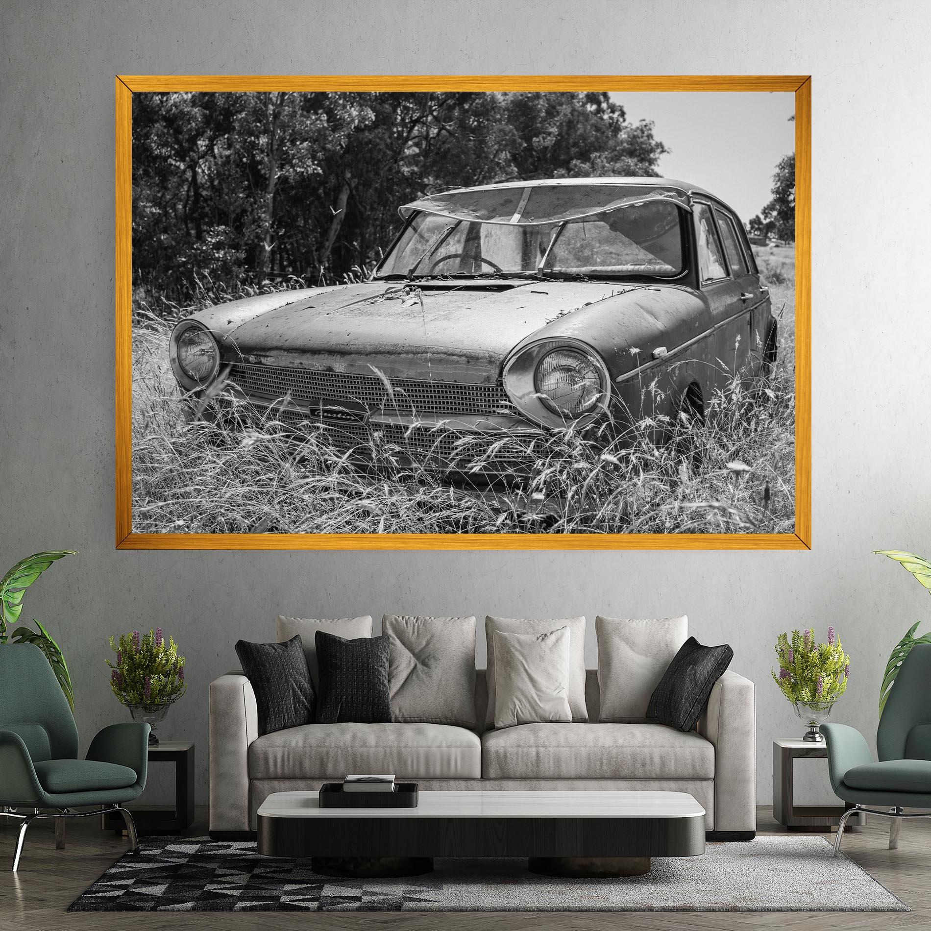 Tablou Canvas Old Field Car mockup 7