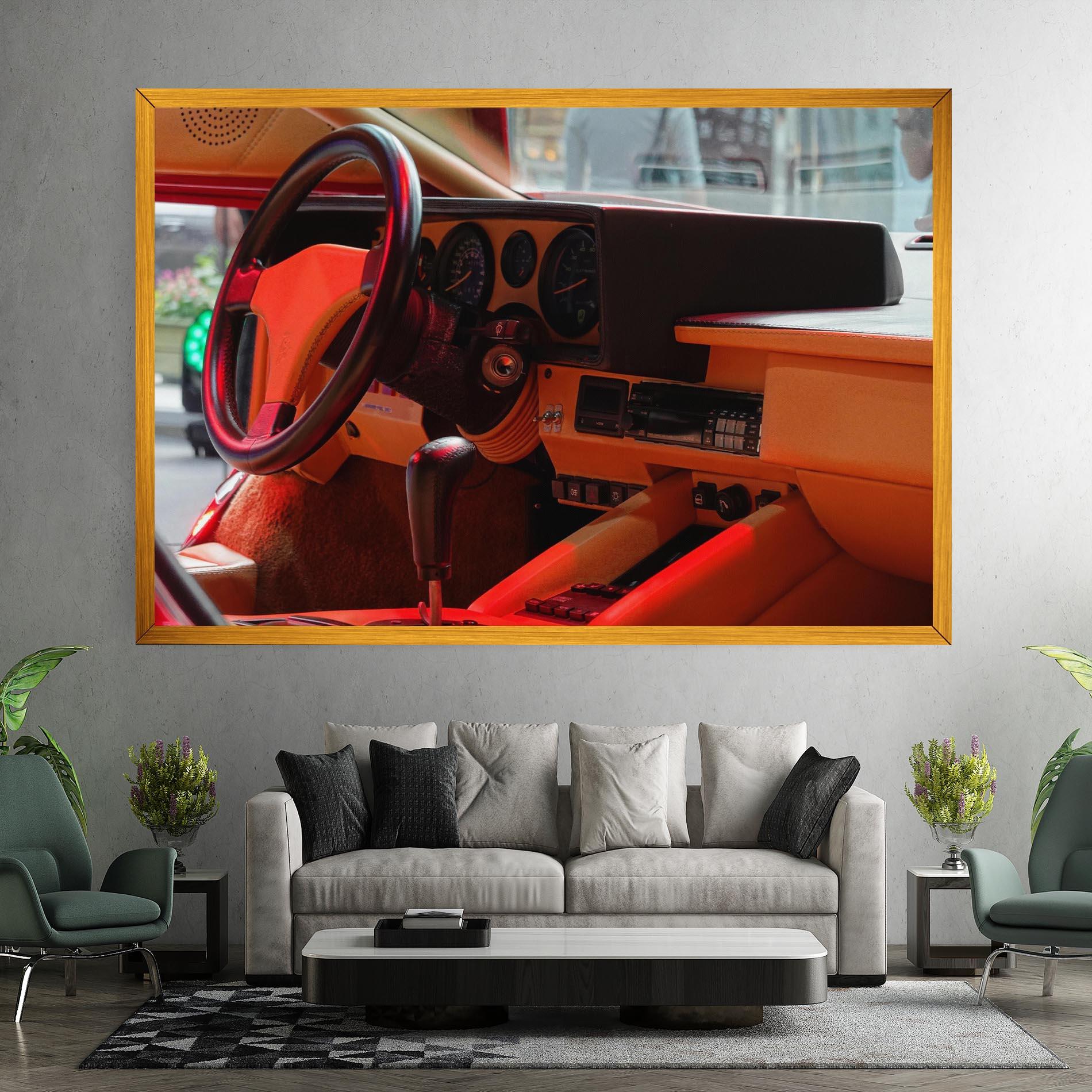 Tablou Canvas Orange Black Car mockup 7