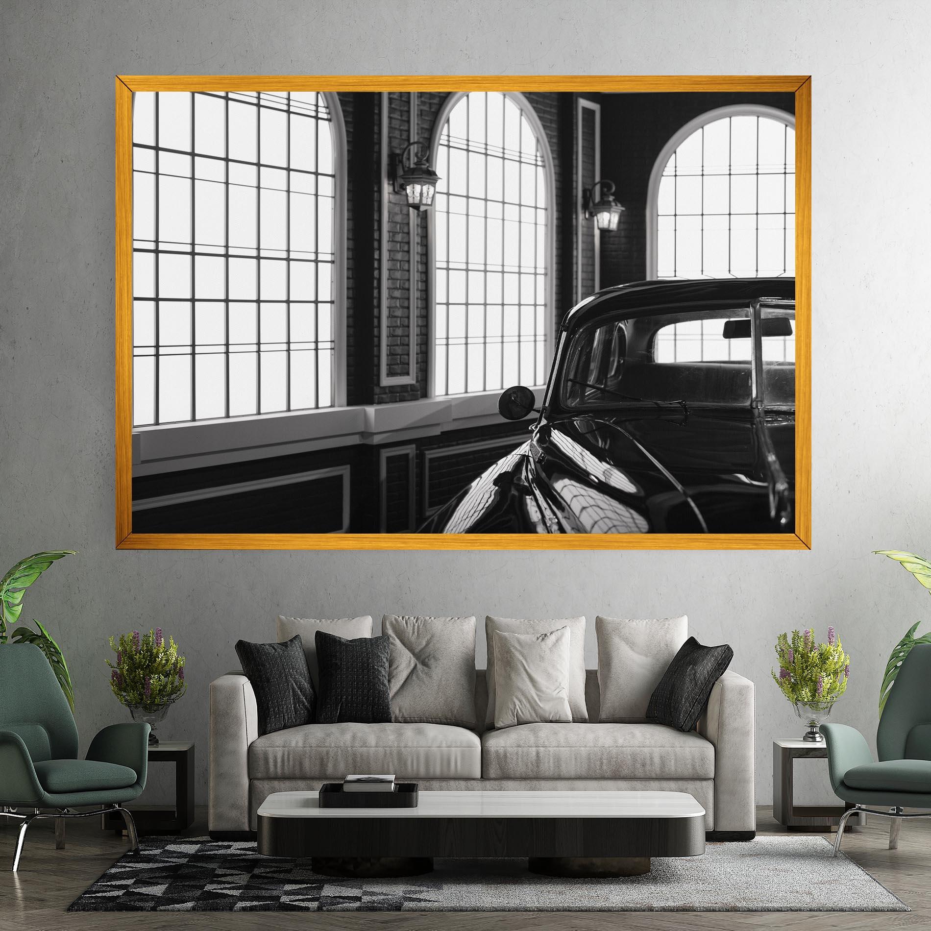Tablou Canvas Window Old Car mockup 7