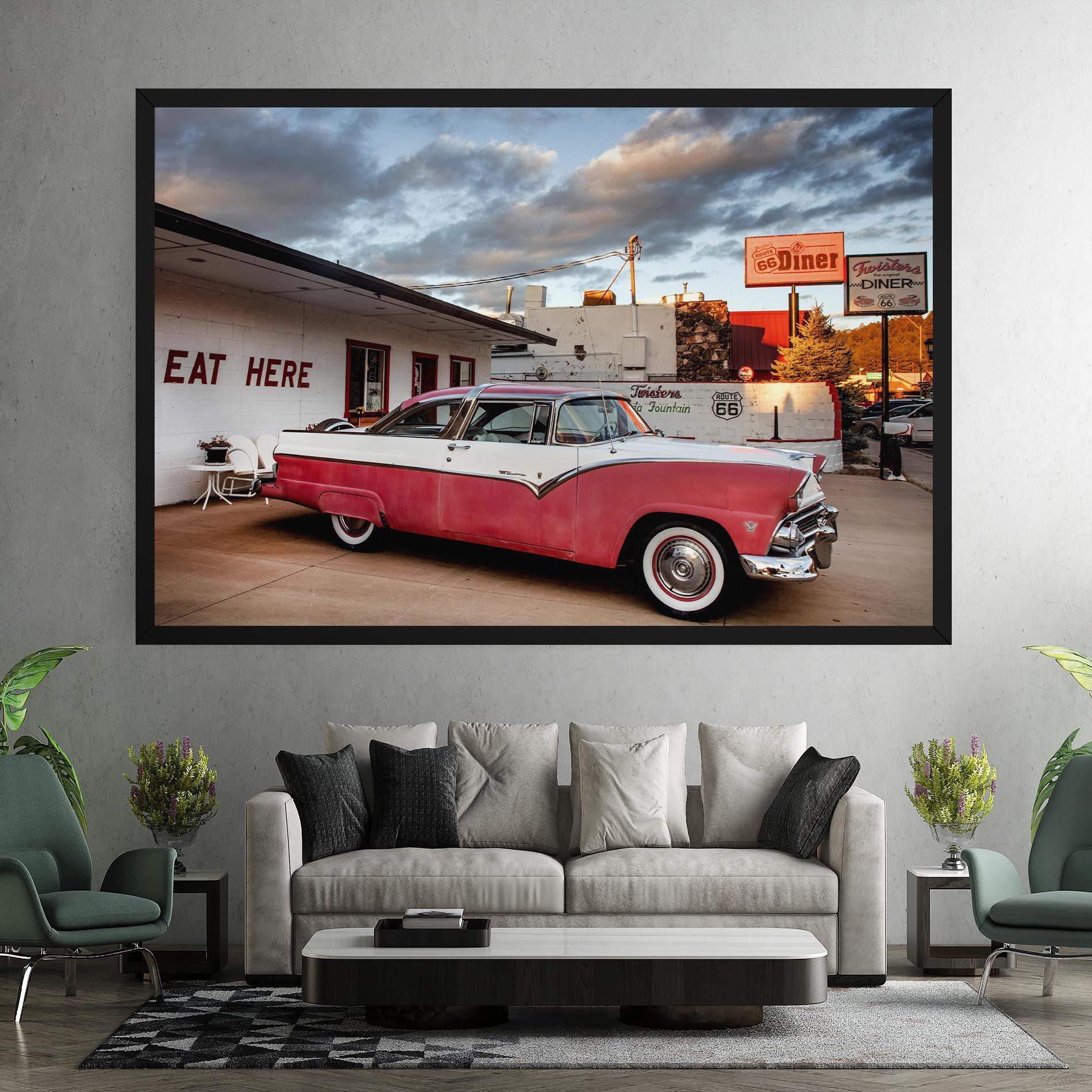 Tablou Canvas Cloud Old Car mockup 7
