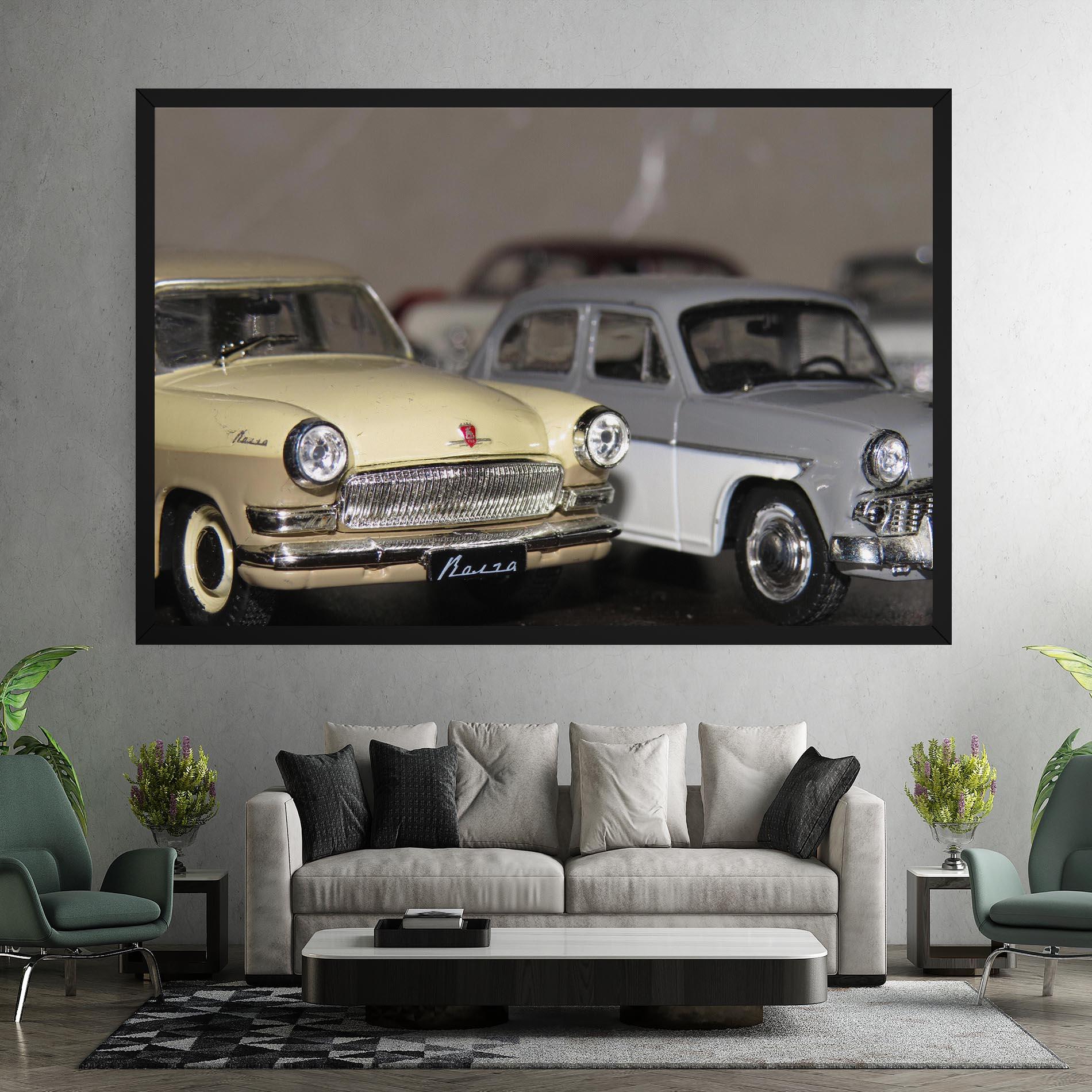 Tablou Canvas Cream Grey Car mockup 7