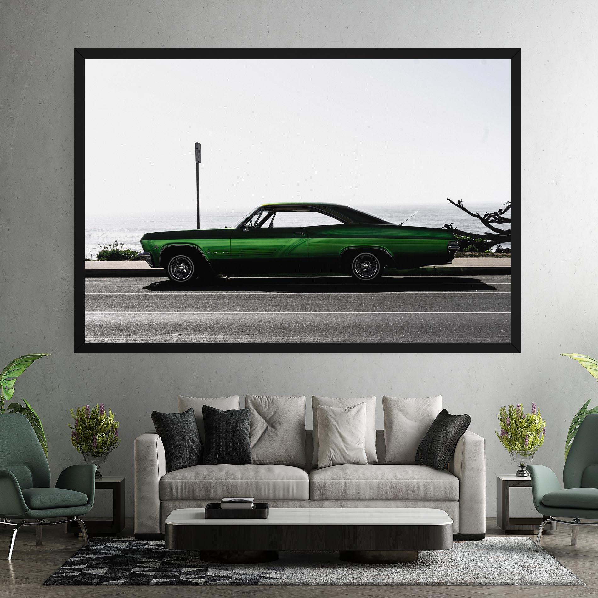Tablou Canvas Nice Green Car mockup 7