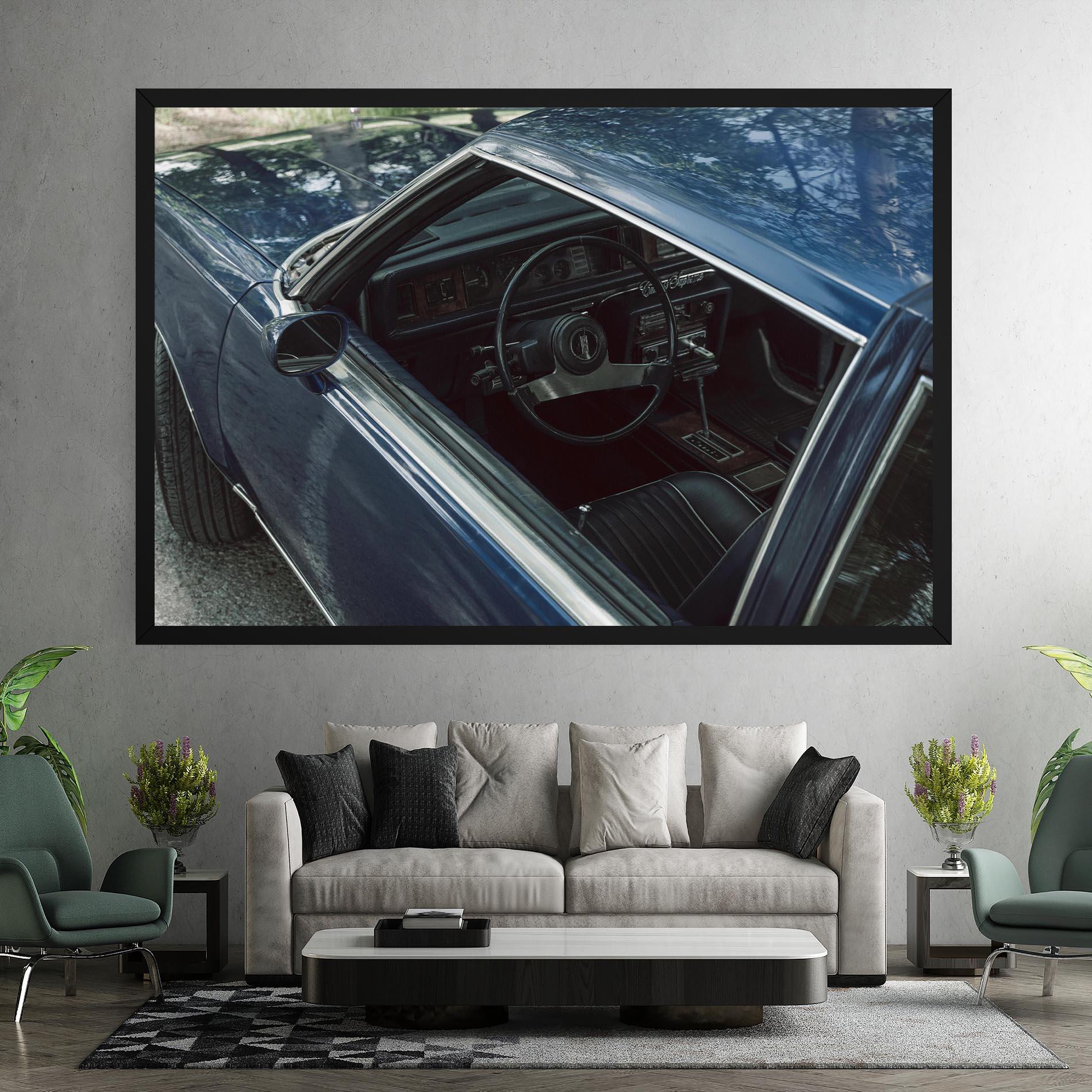 Tablou Canvas Old Blue Car mockup 7