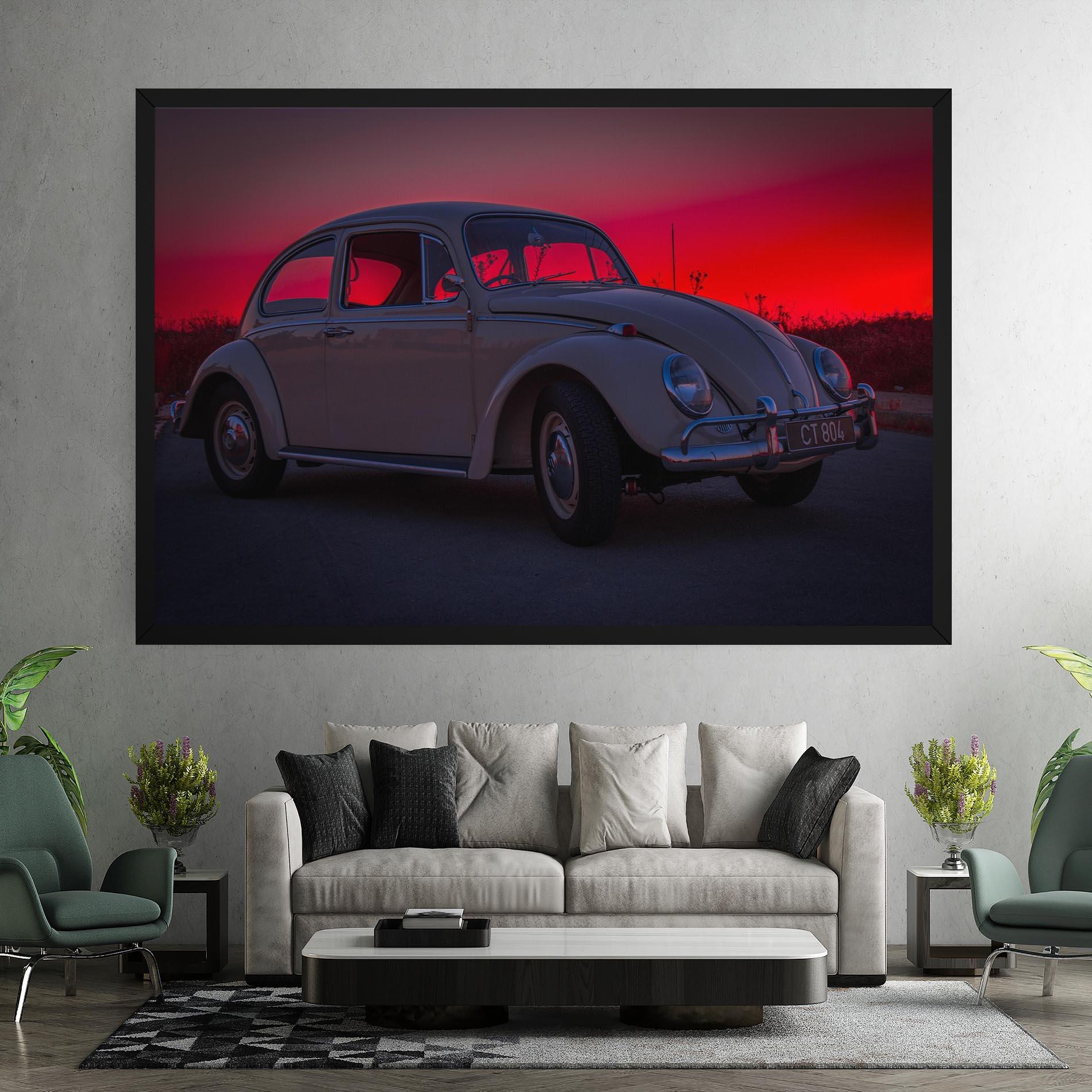 Tablou Canvas Old Car Sunset mockup 7