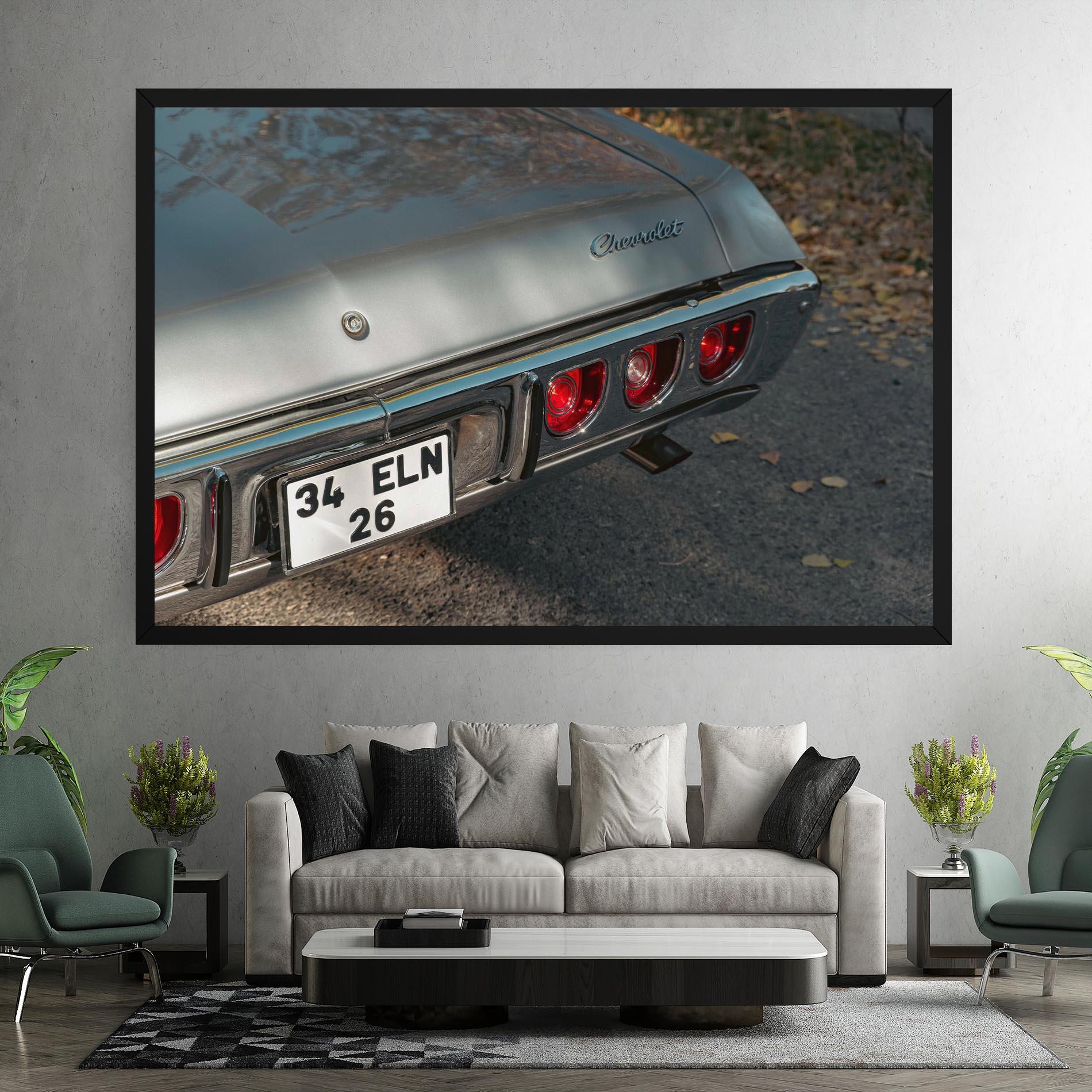 Tablou Canvas Old Grey Car mockup 7