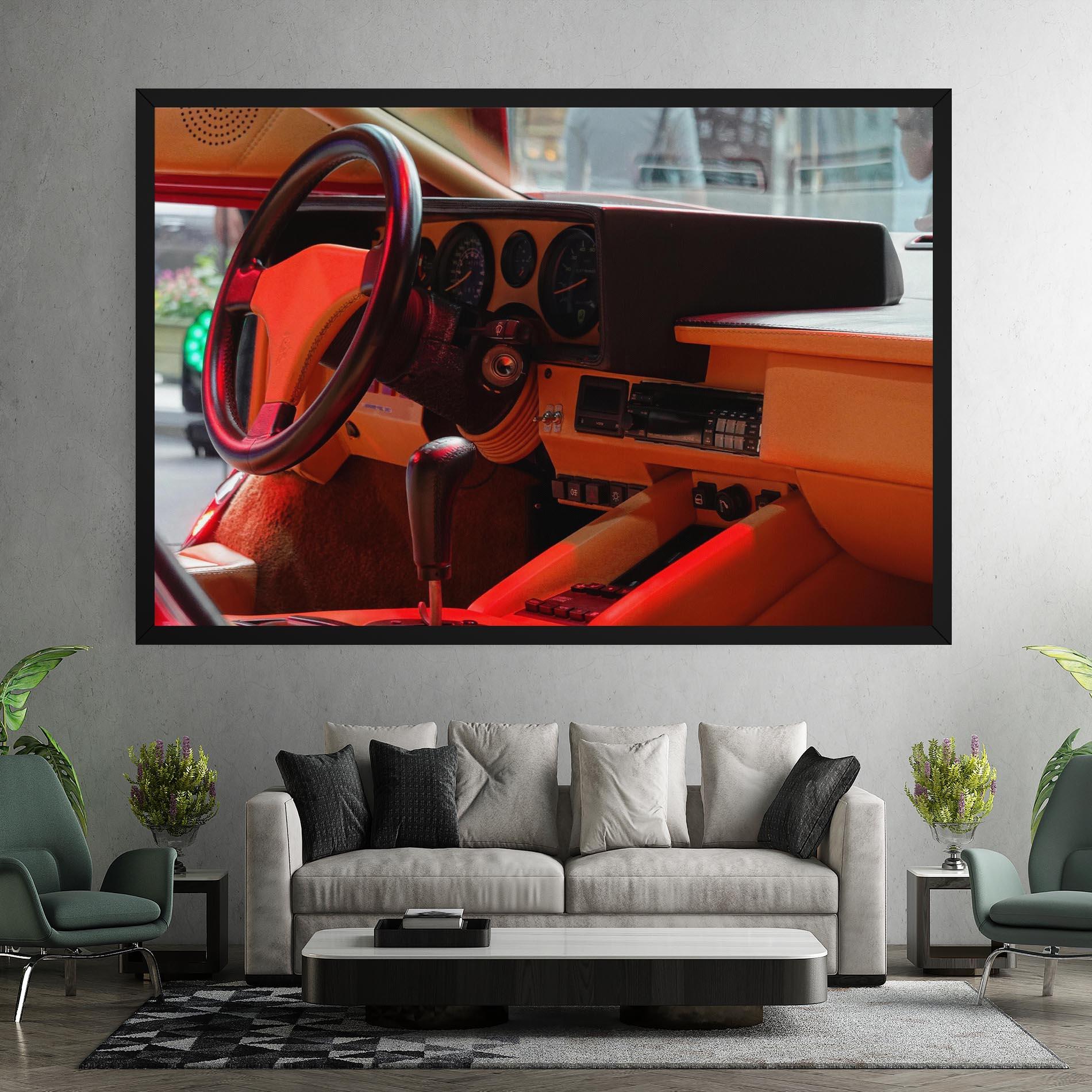 Tablou Canvas Orange Black Car mockup 7