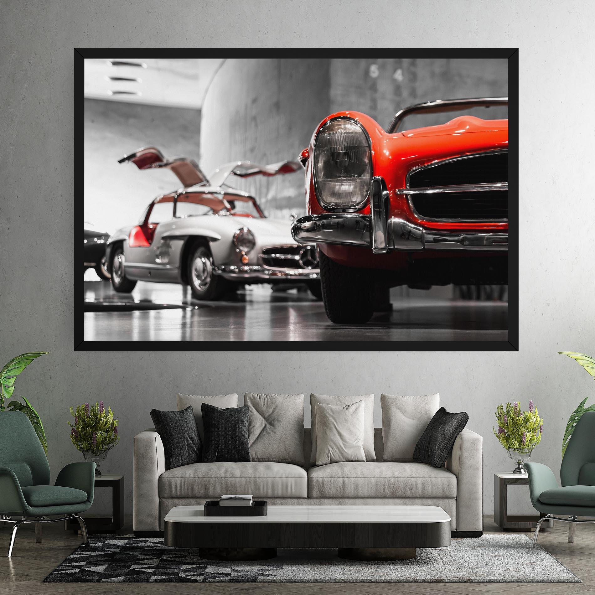 Tablou Canvas Vintage Red White mockup 7