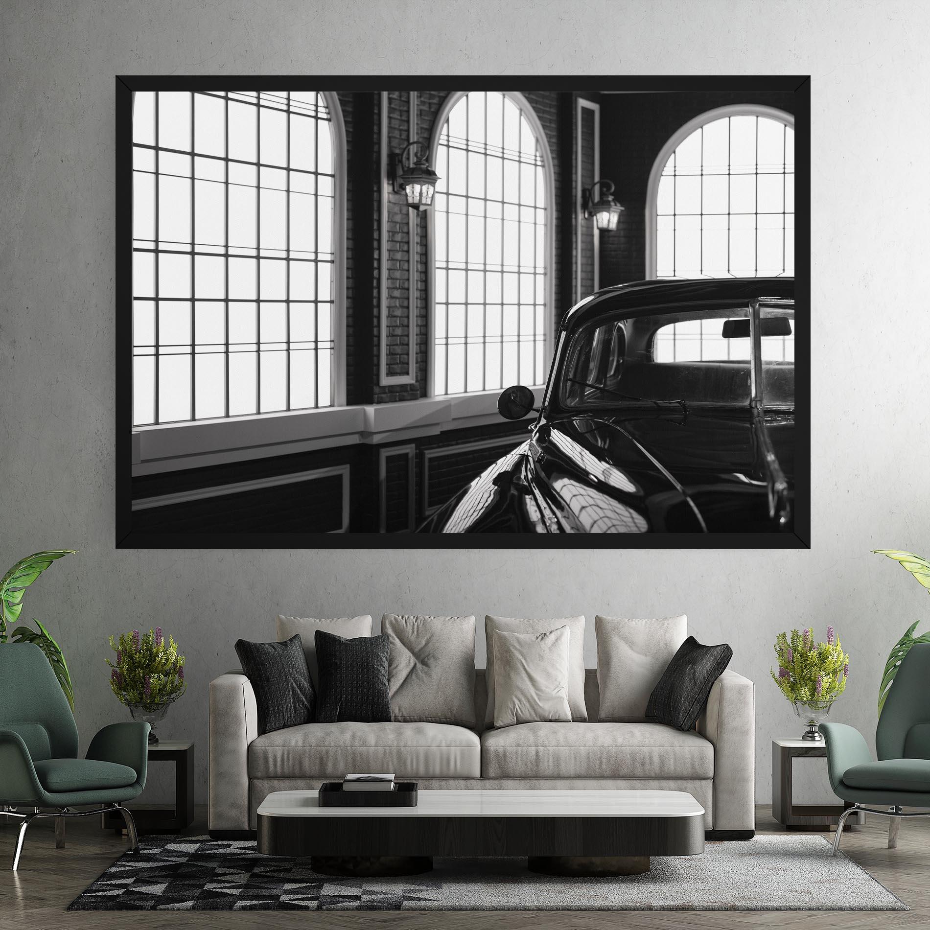 Tablou Canvas Window Old Car mockup 7