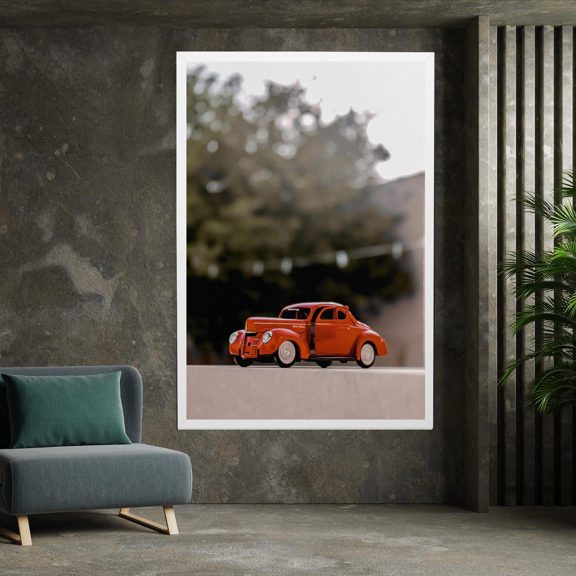 Tablou Canvas Orange Toy Car mockup 7