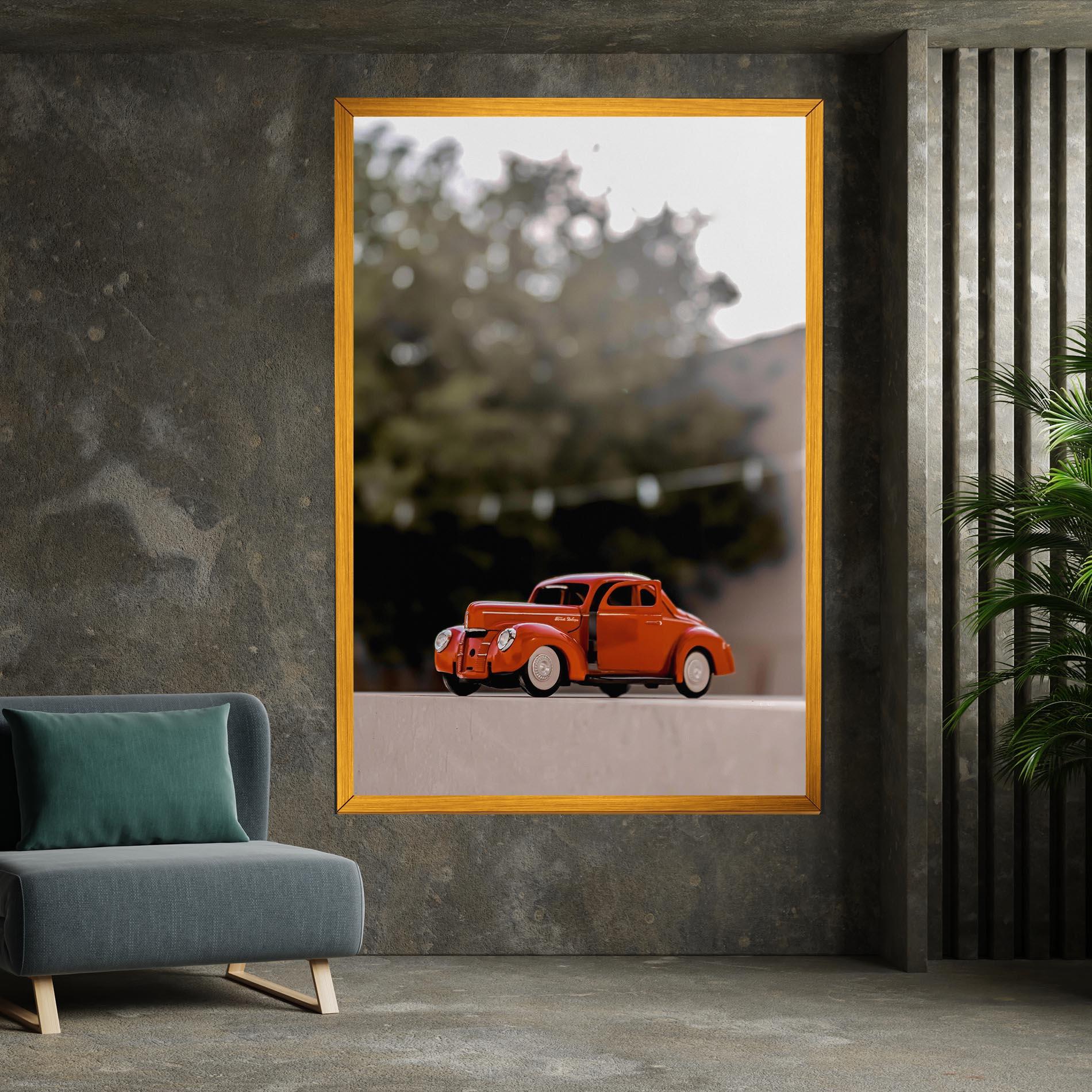 Tablou Canvas Orange Toy Car mockup 7
