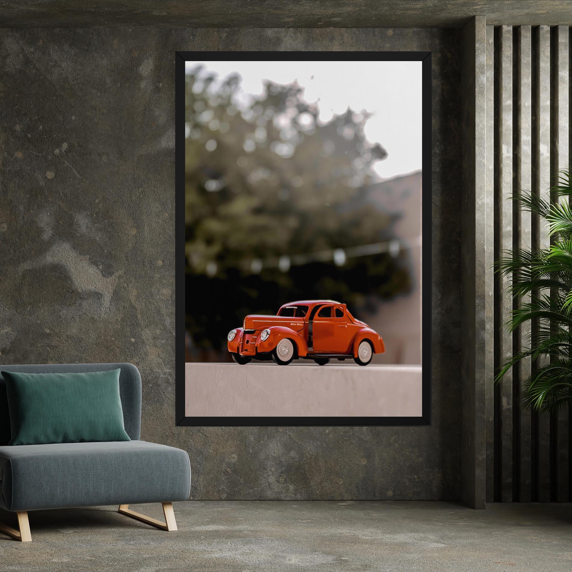 Tablou Canvas Orange Toy Car mockup 7