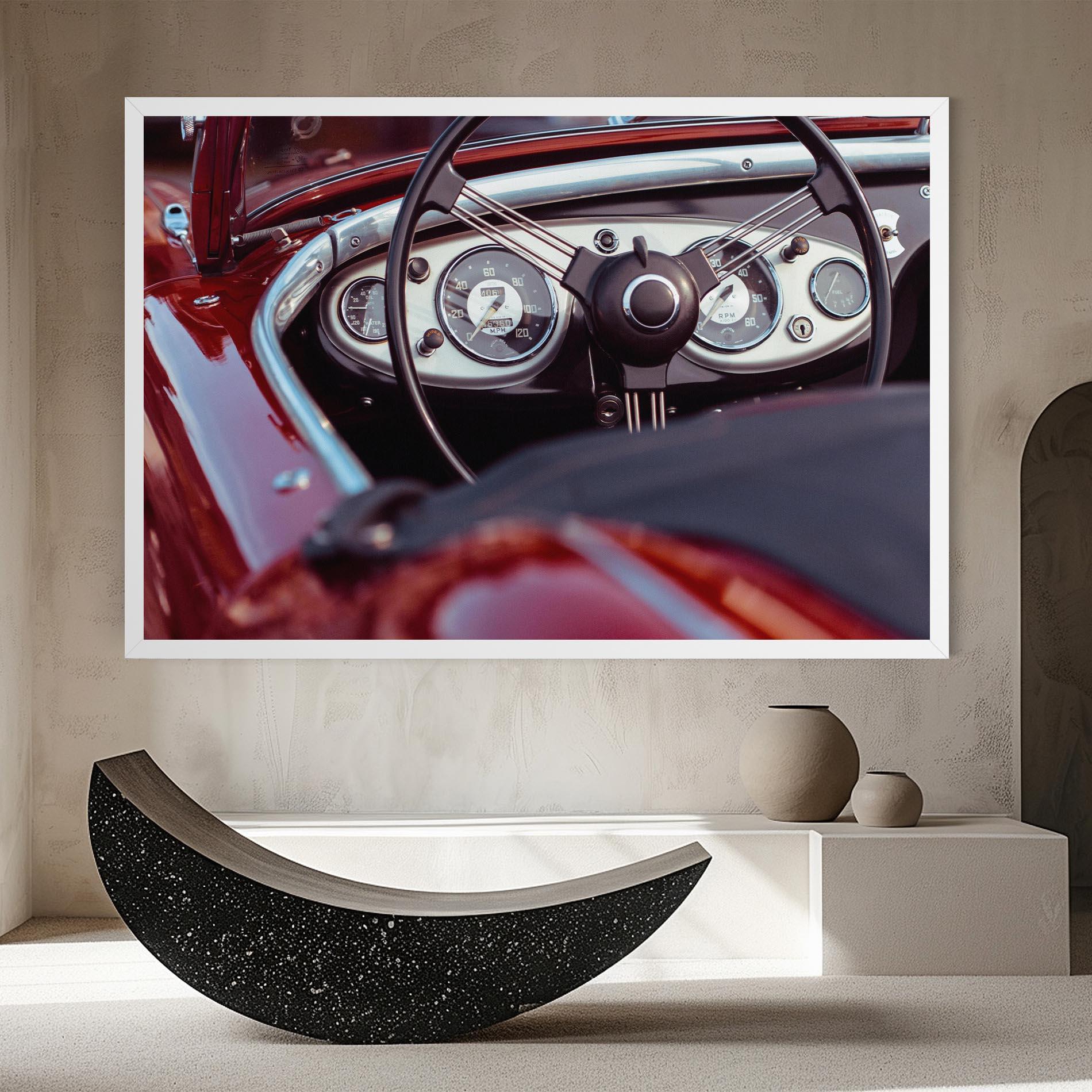 Tablou Canvas Classic Red Car mockup 8