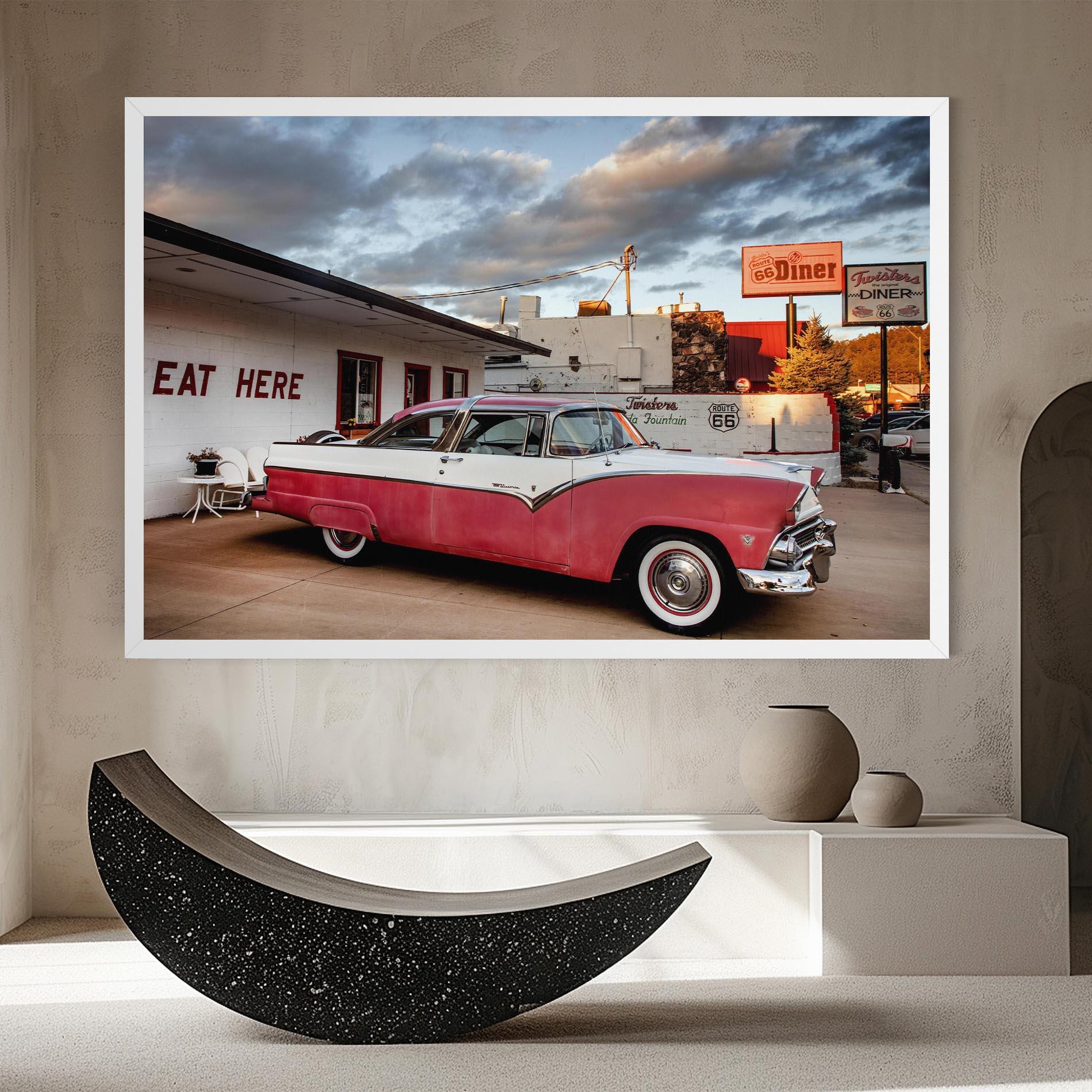 Tablou Canvas Cloud Old Car mockup 8