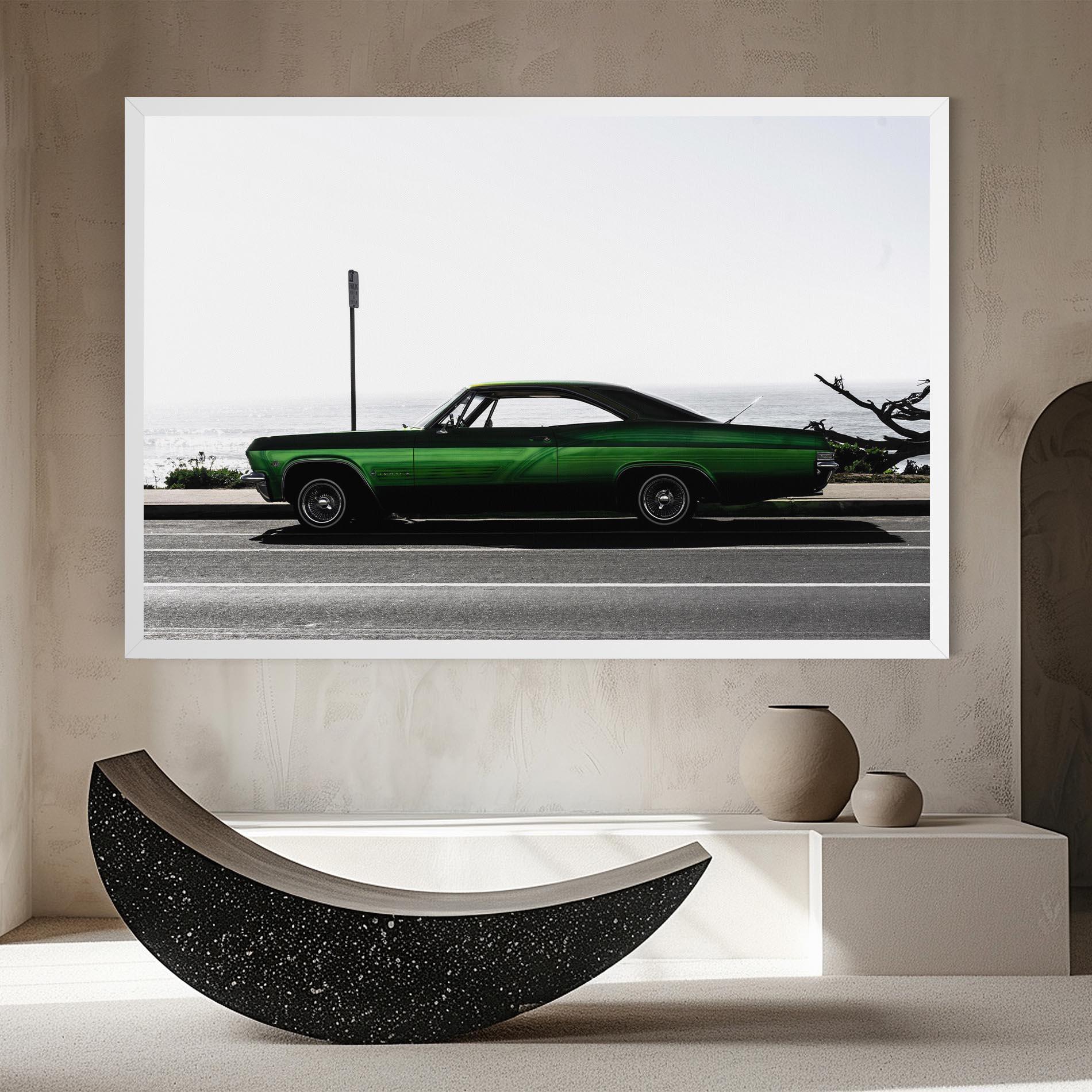 Tablou Canvas Nice Green Car mockup 8
