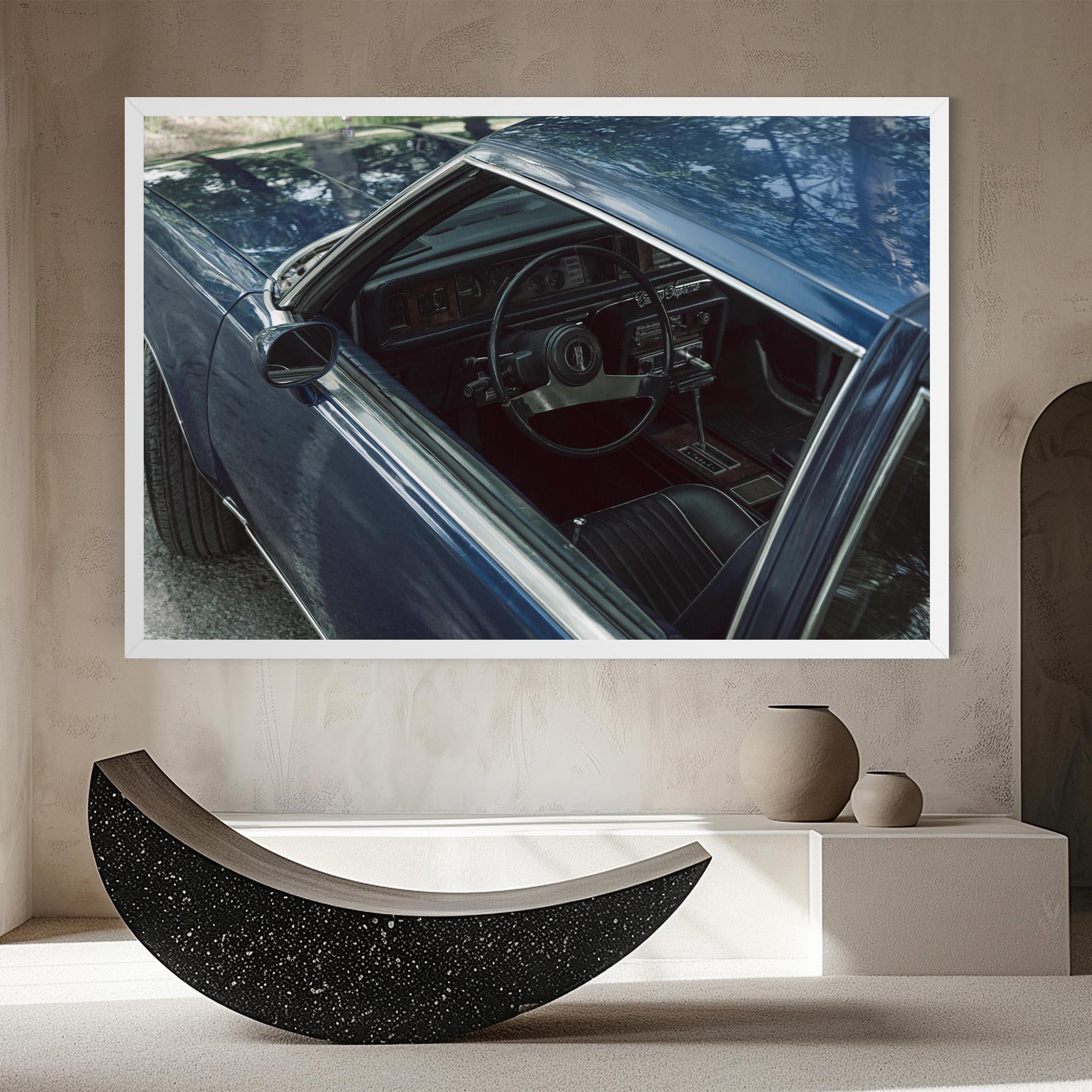 Tablou Canvas Old Blue Car mockup 8