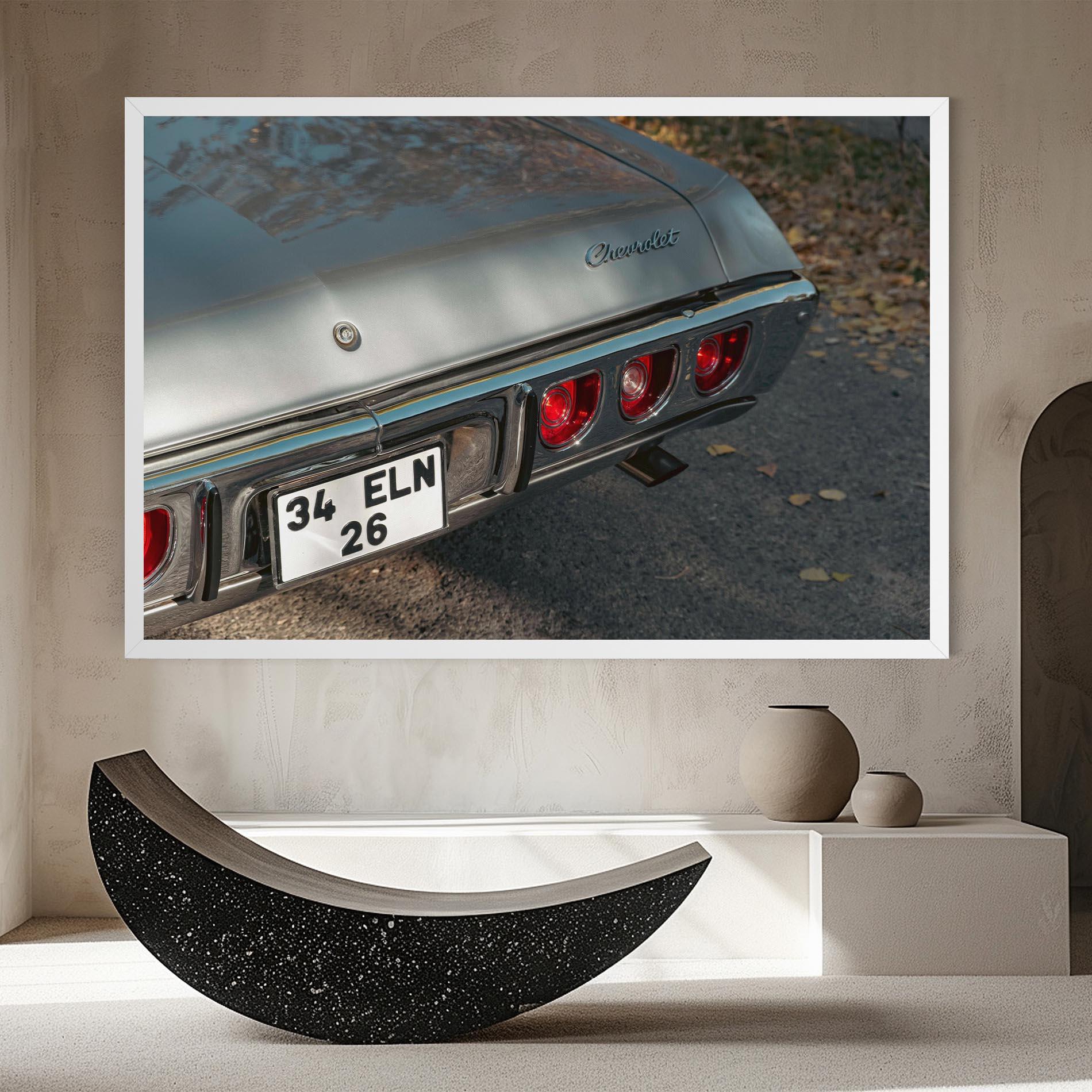 Tablou Canvas Old Grey Car mockup 8