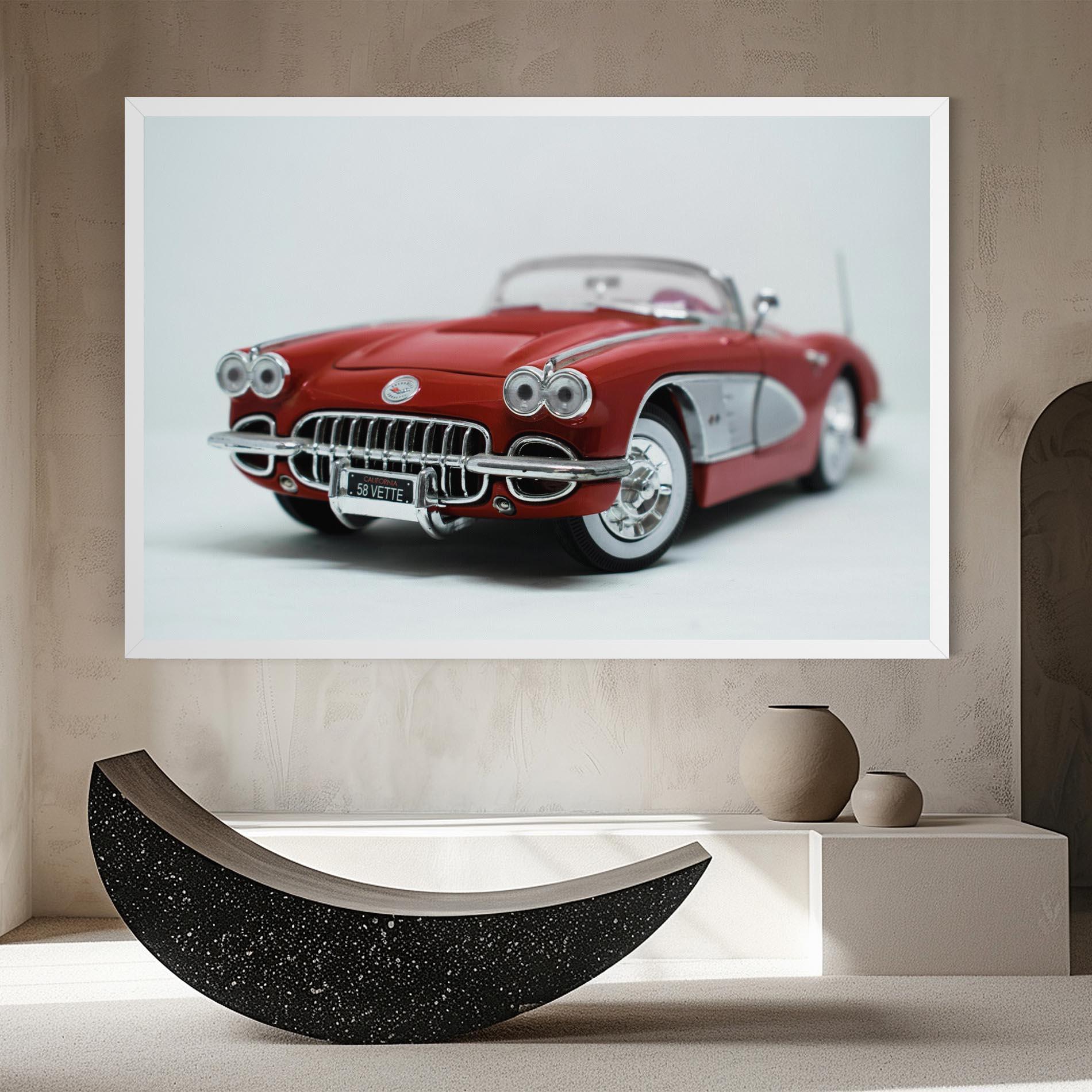 Tablou Canvas Vintage Red Car mockup 8