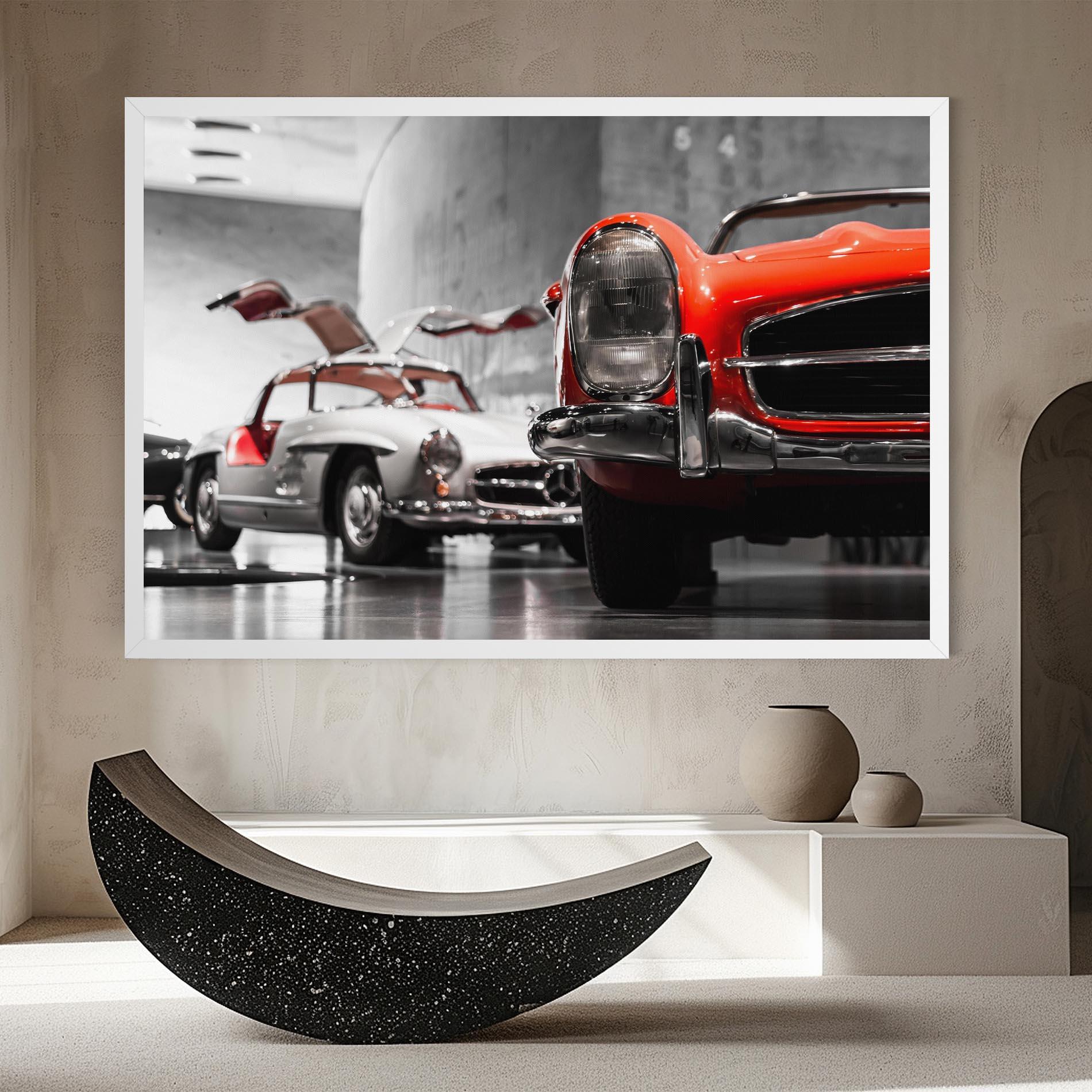 Tablou Canvas Vintage Red White mockup 8