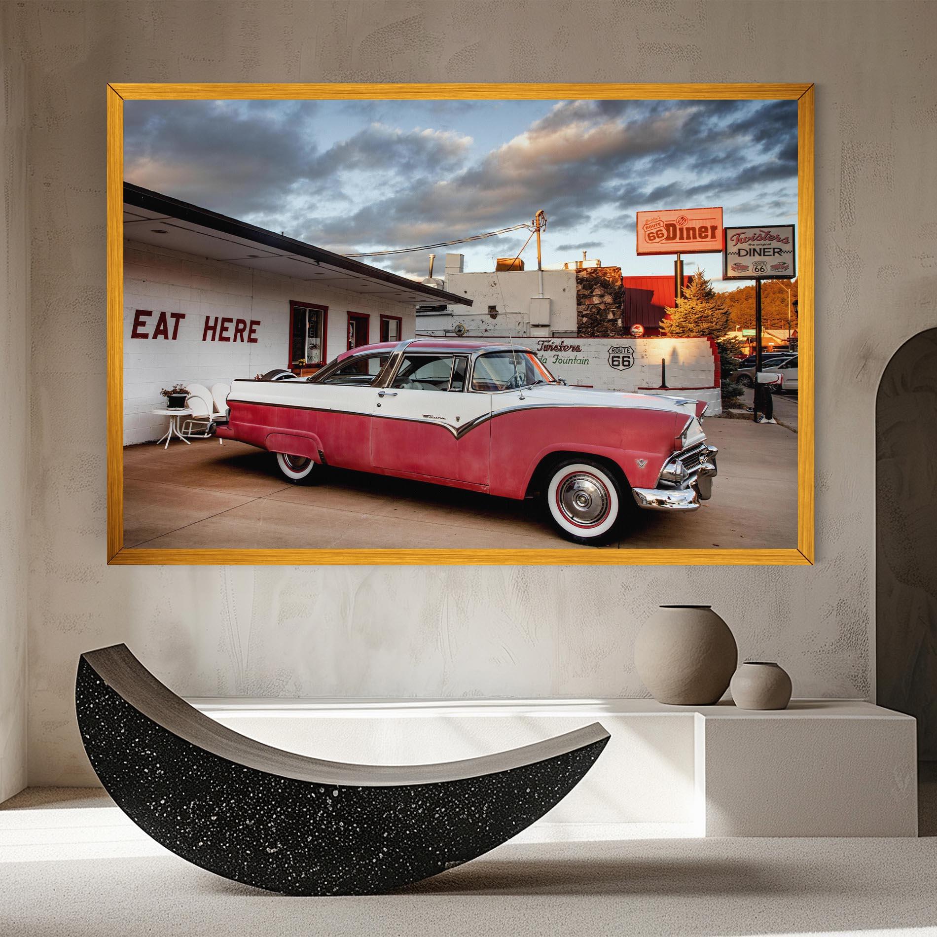 Tablou Canvas Cloud Old Car mockup 8